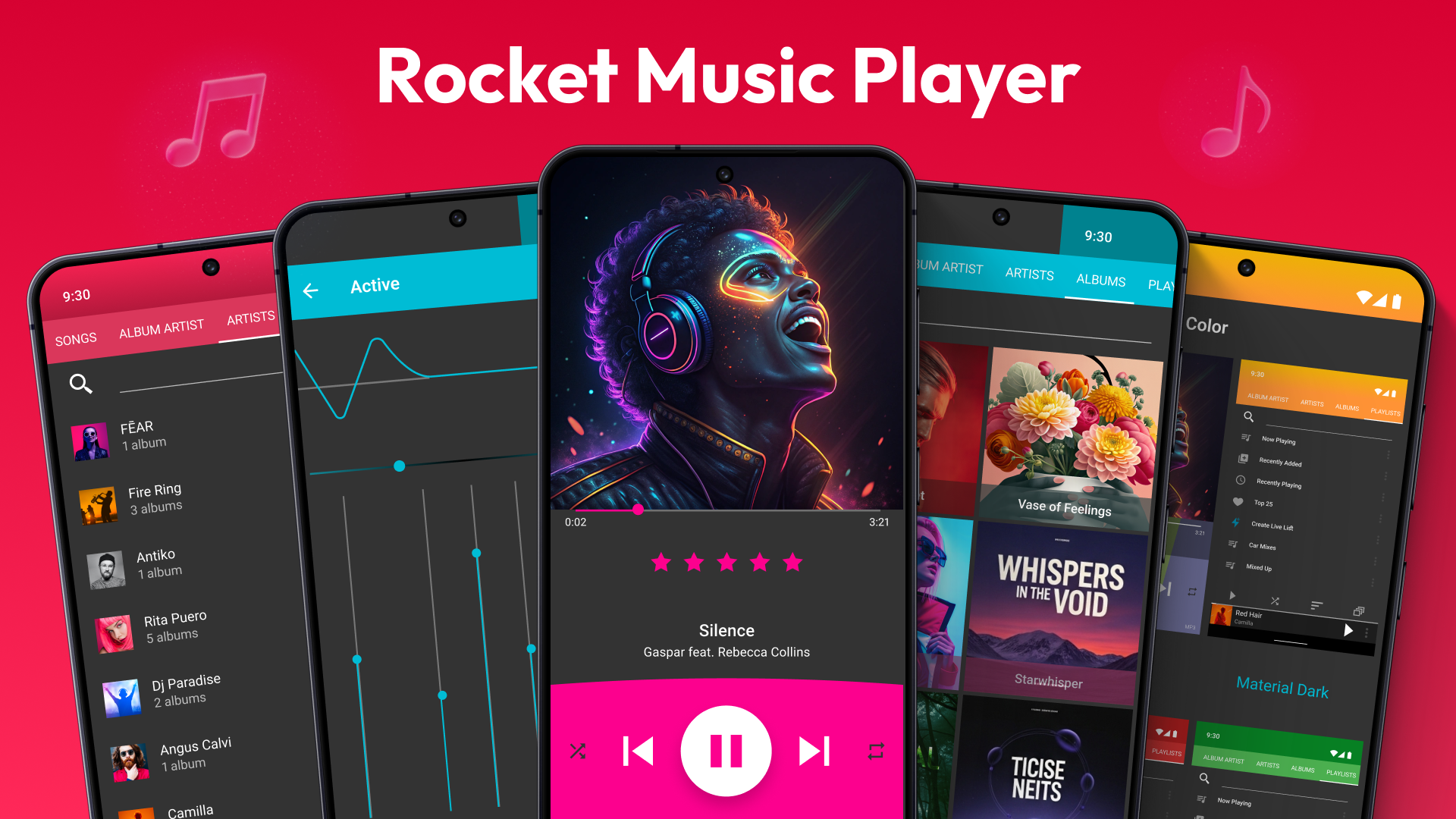 اسکرین شات 1 برنامه Rocket Music Player