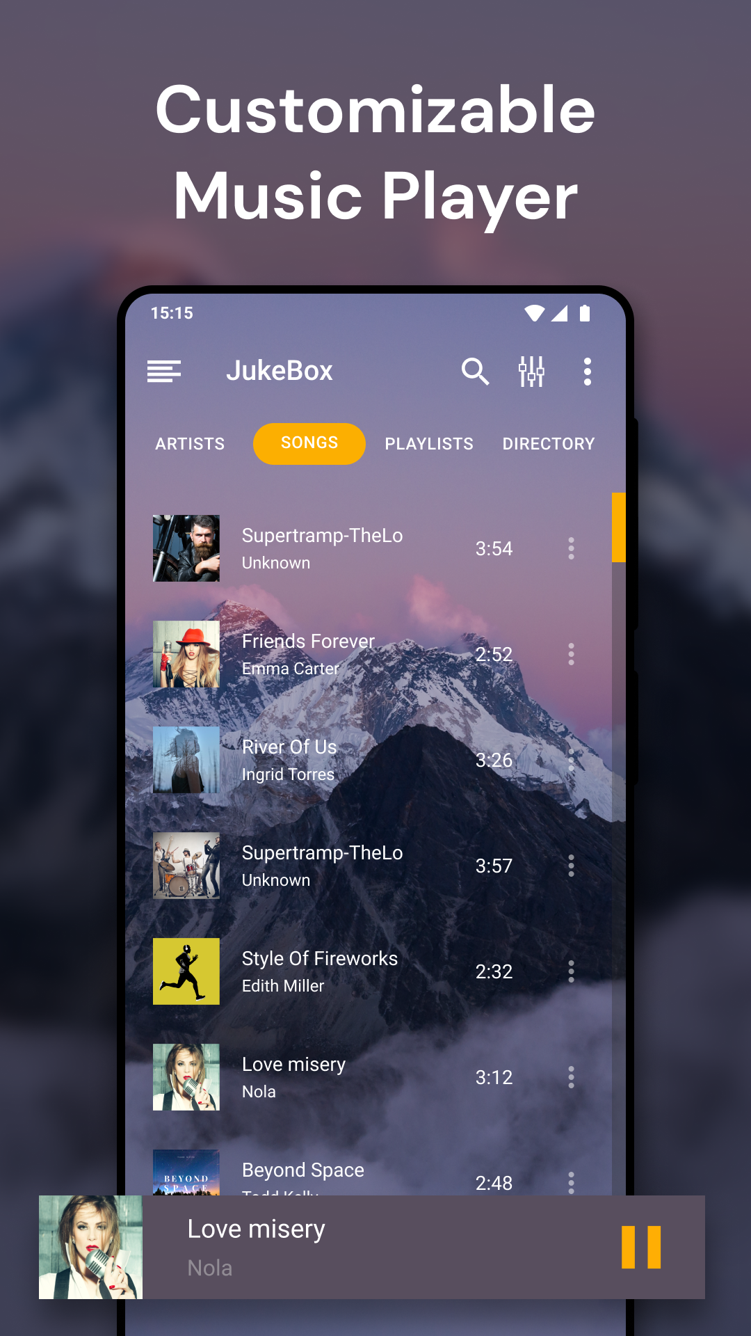 اسکرین شات 5 برنامه Music Player - JukeBox