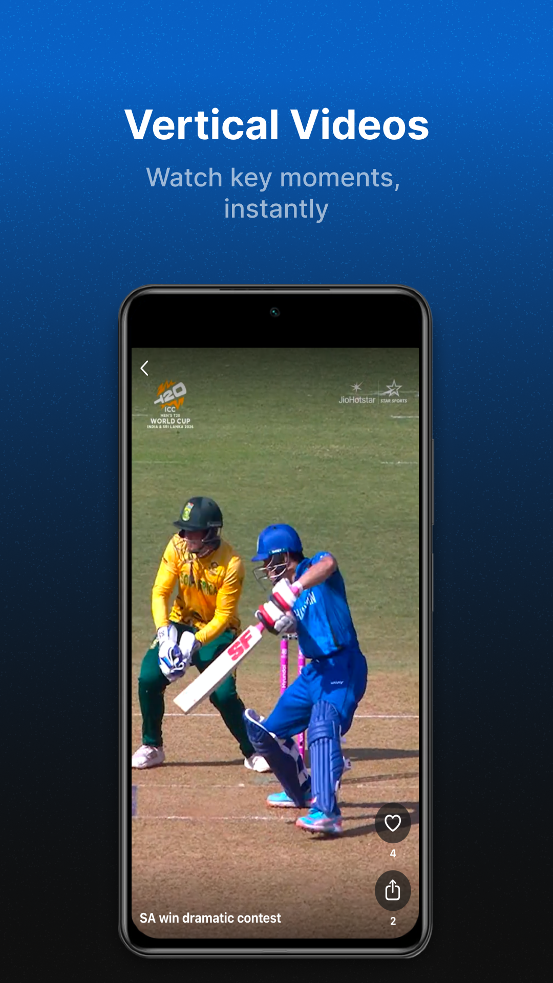 اسکرین شات 2 برنامه ESPNcricinfo - Live Cricket