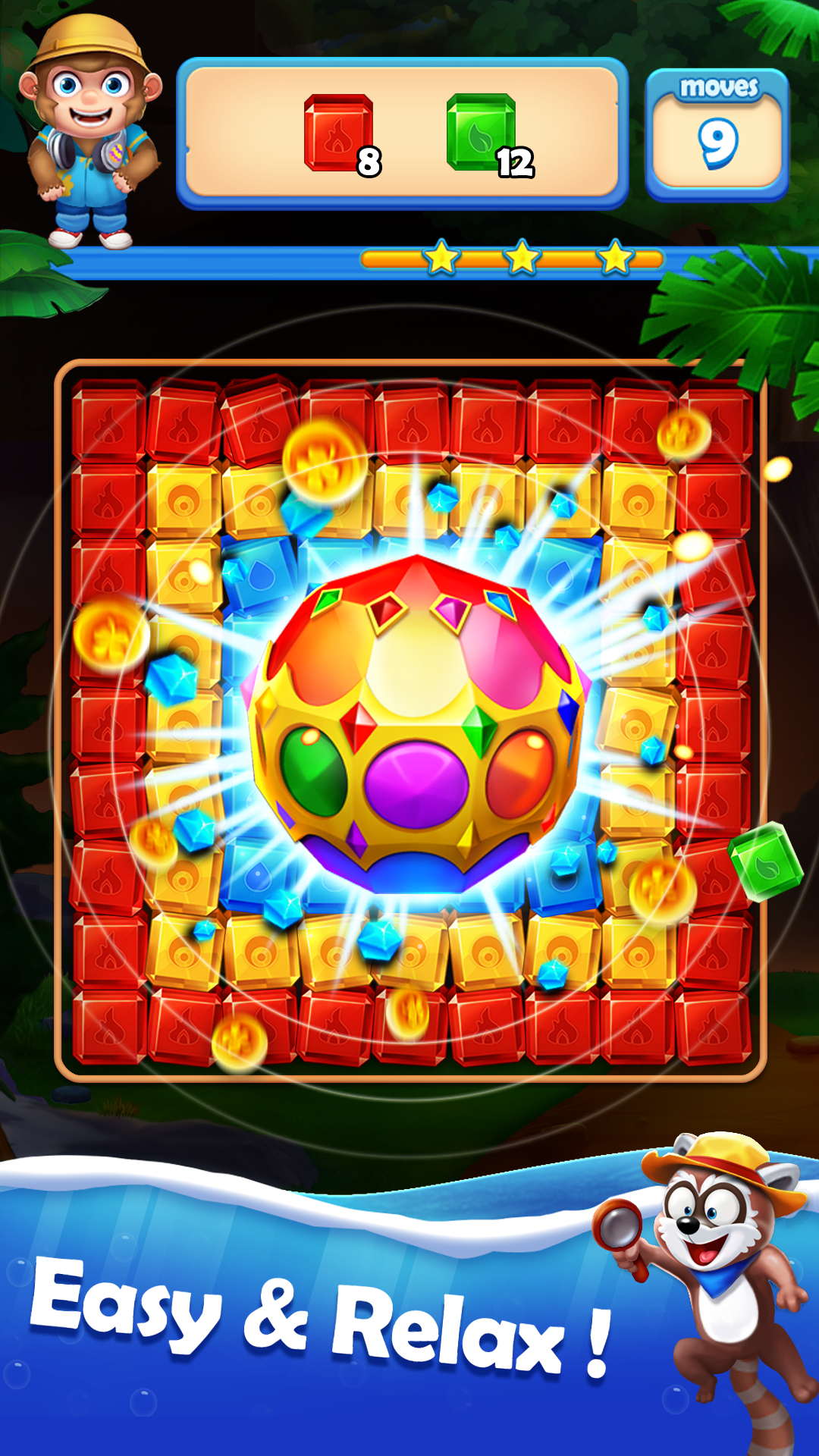 اسکرین شات 3 بازی Jungle Blast - Jewels Crush