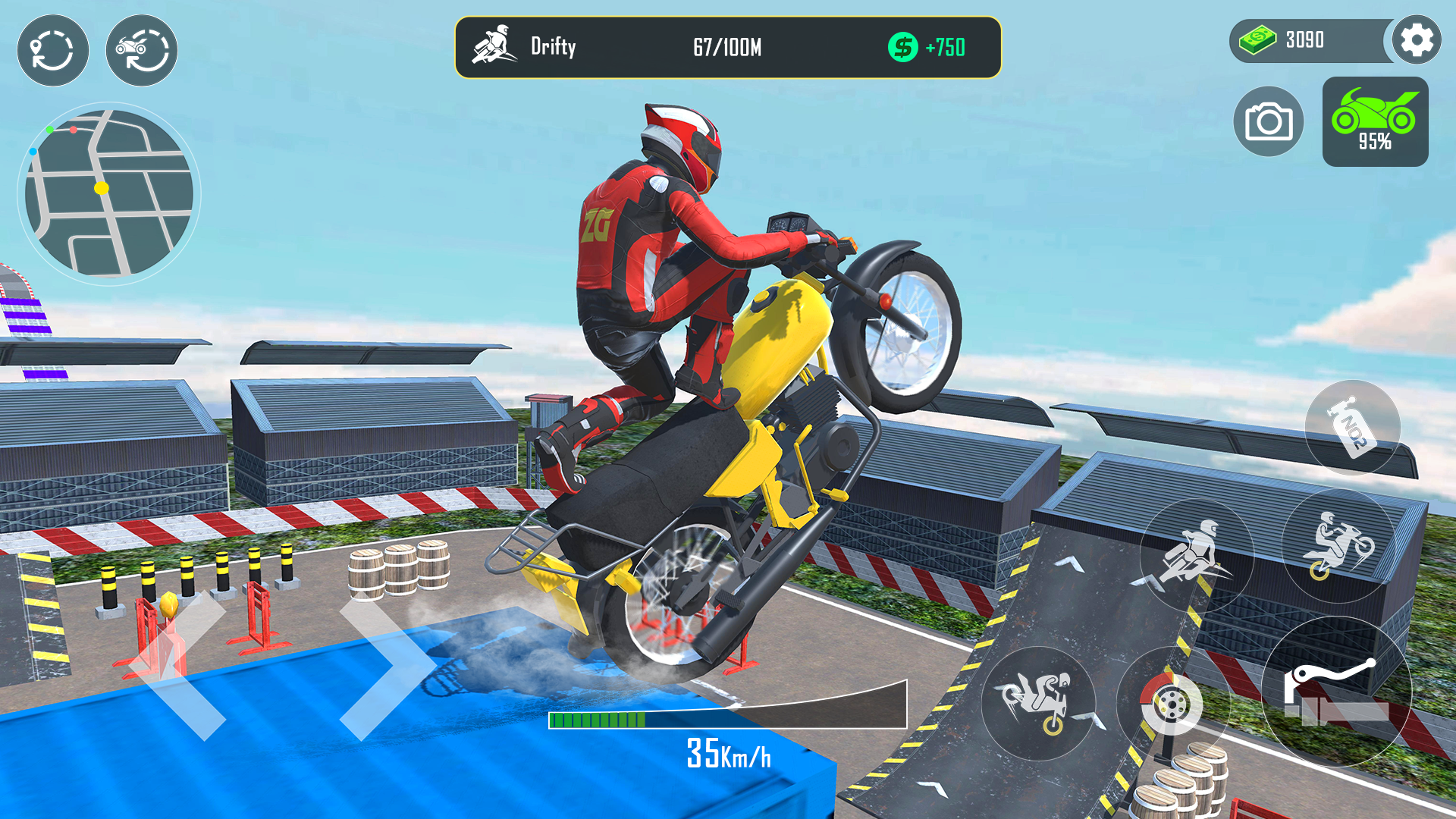 اسکرین شات 5 بازی GT Moto Stunt 3D: Driving Game