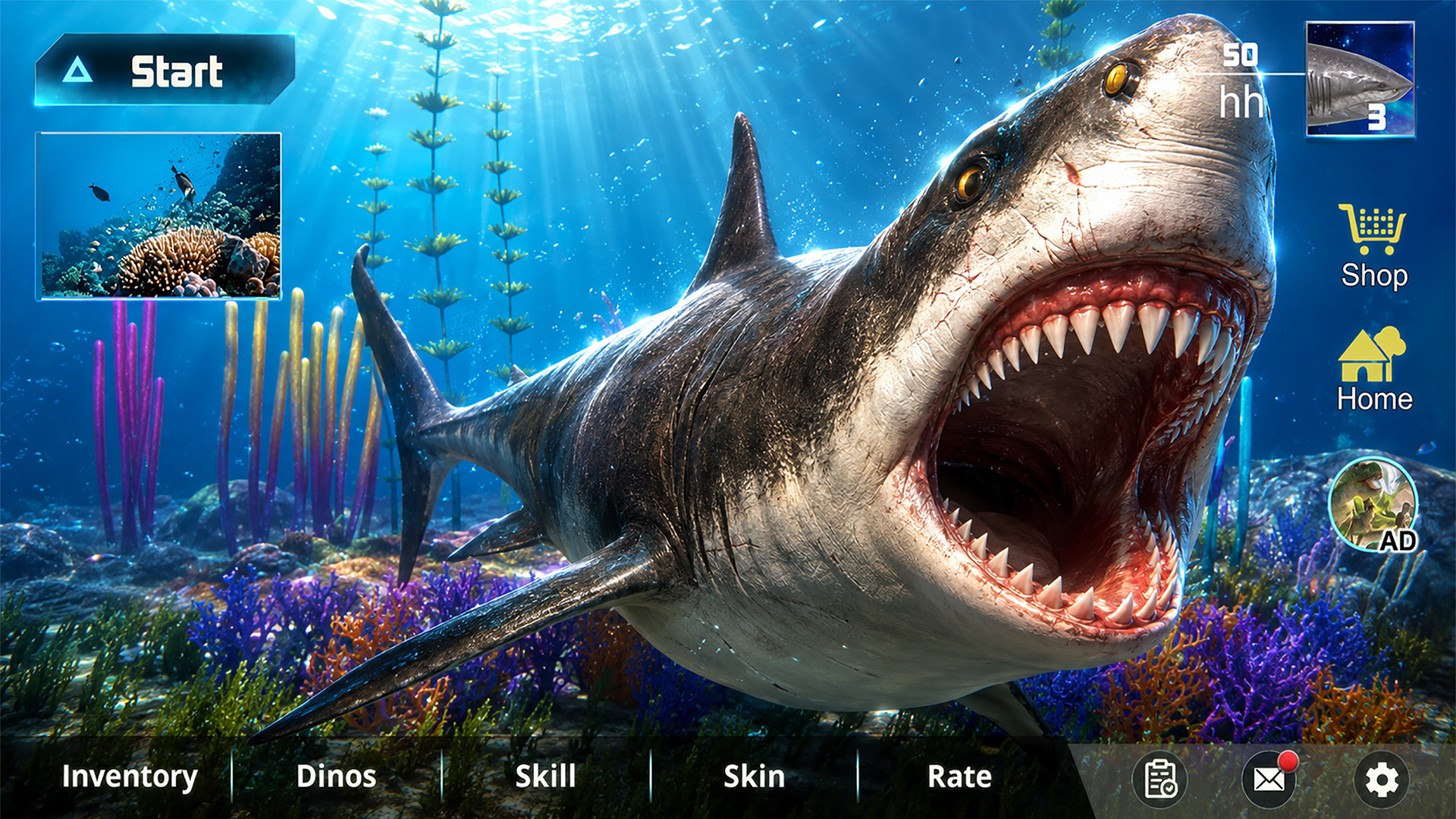 اسکرین شات 8 بازی Megalodon Dino Survival Sim