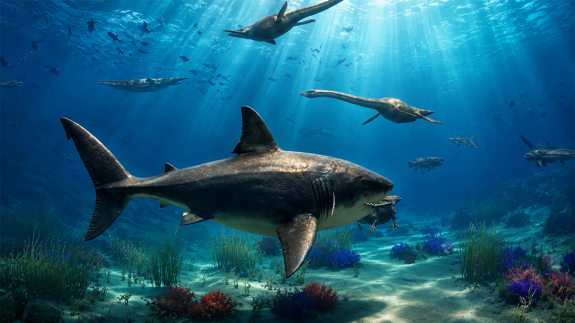 اسکرین شات 3 بازی Megalodon Dino Survival Sim