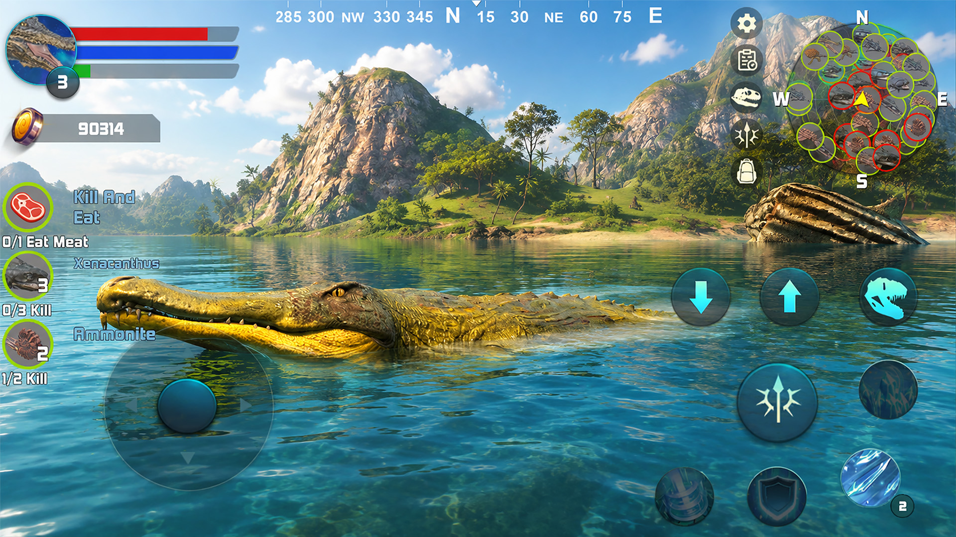 اسکرین شات 3 بازی Sarcosuchus Dinosaur Simulator