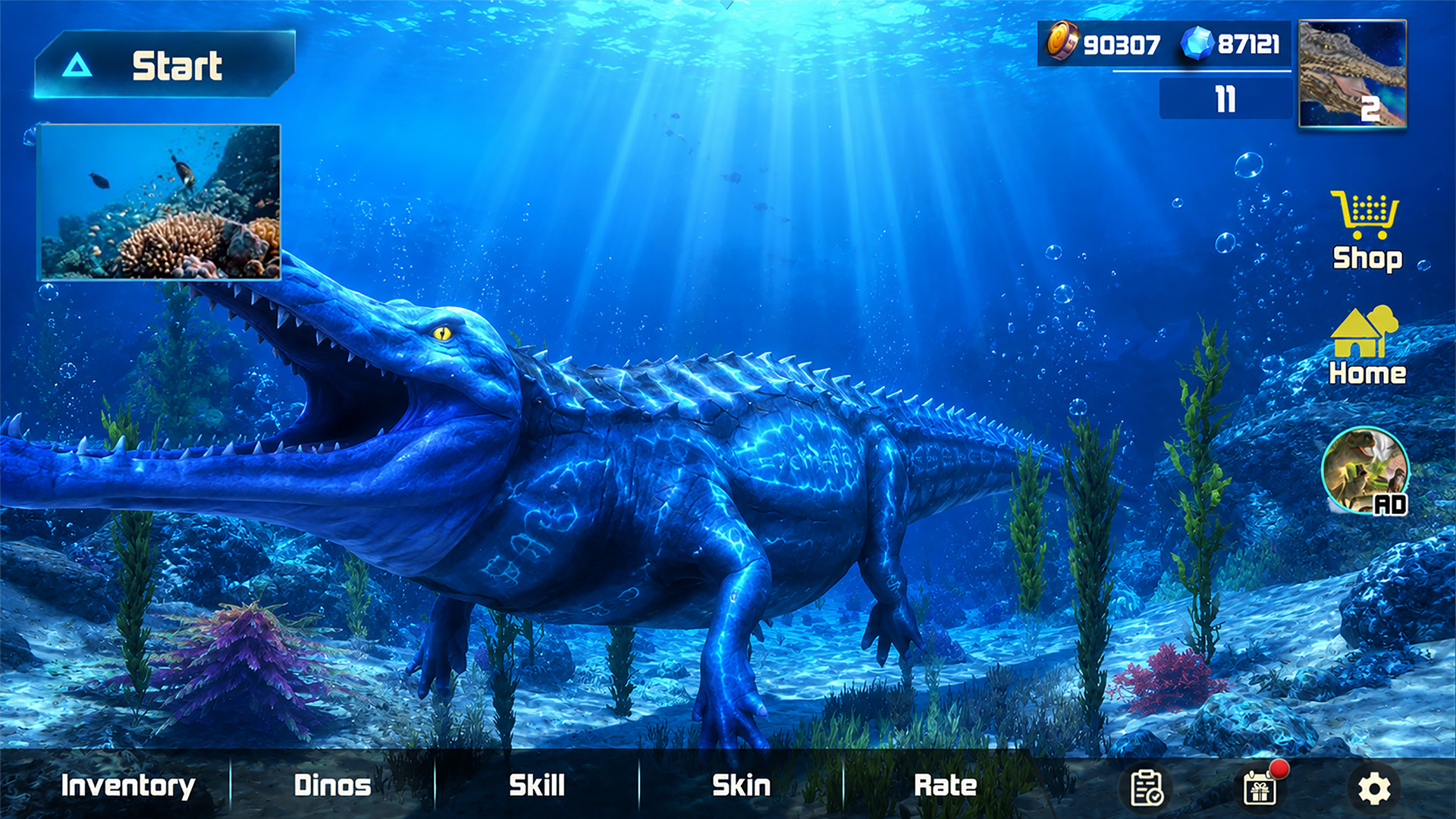 اسکرین شات 2 بازی Sarcosuchus Dinosaur Simulator