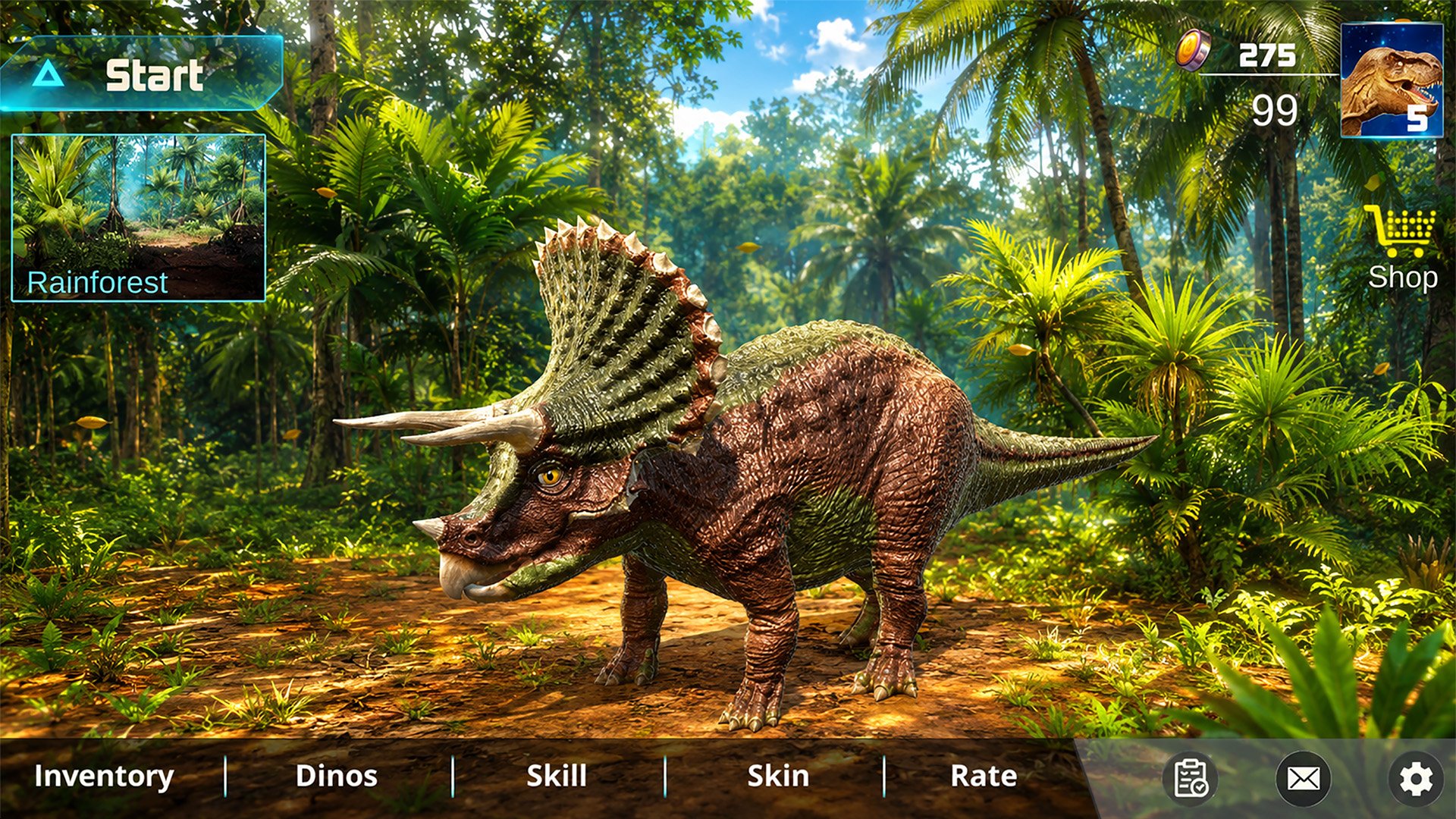 اسکرین شات 5 بازی Styracosaurus: Horned Dino Sim
