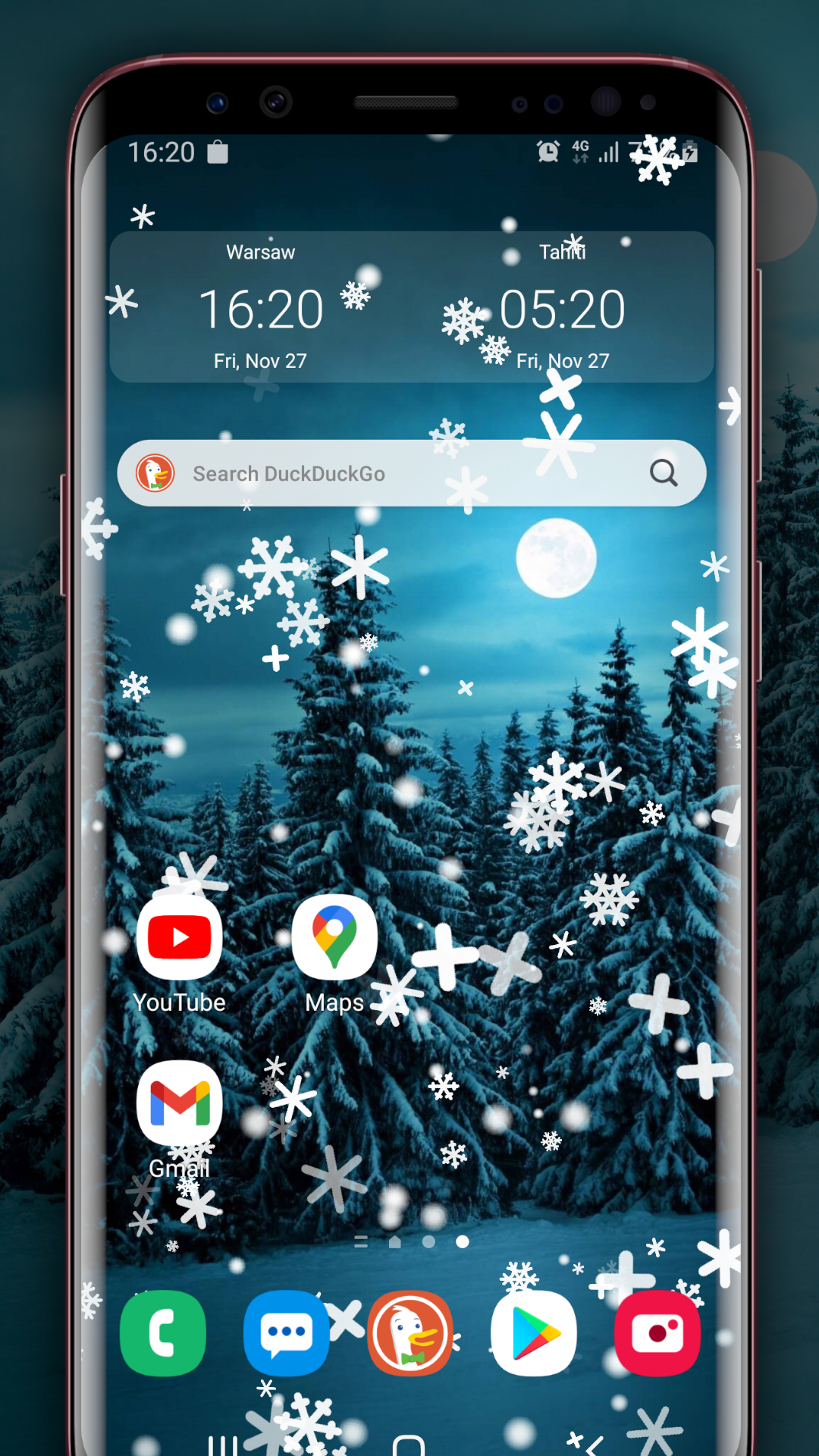 اسکرین شات 1 برنامه Falling Snow - Winter Effect