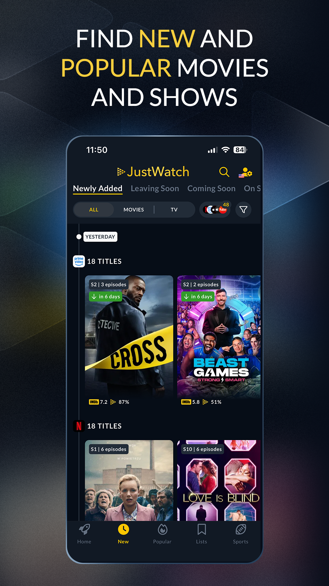 اسکرین شات 4 برنامه JustWatch - Streaming Guide