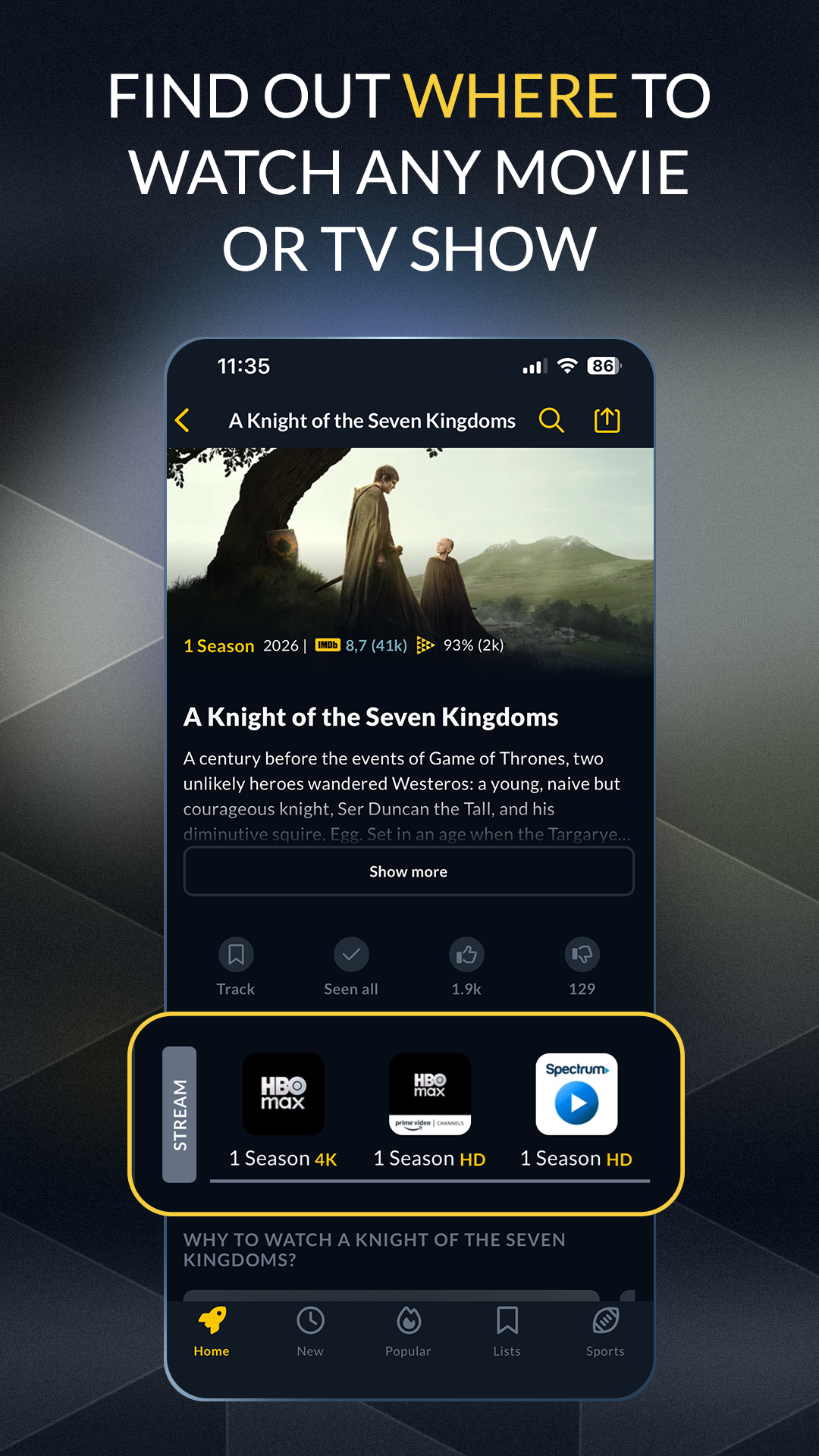 اسکرین شات 3 برنامه JustWatch - Streaming Guide