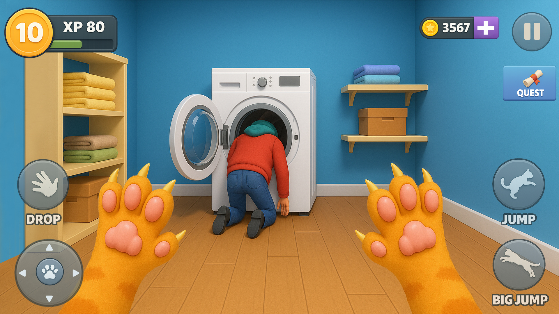 اسکرین شات 3 بازی Kitty vs Granny House Chaos