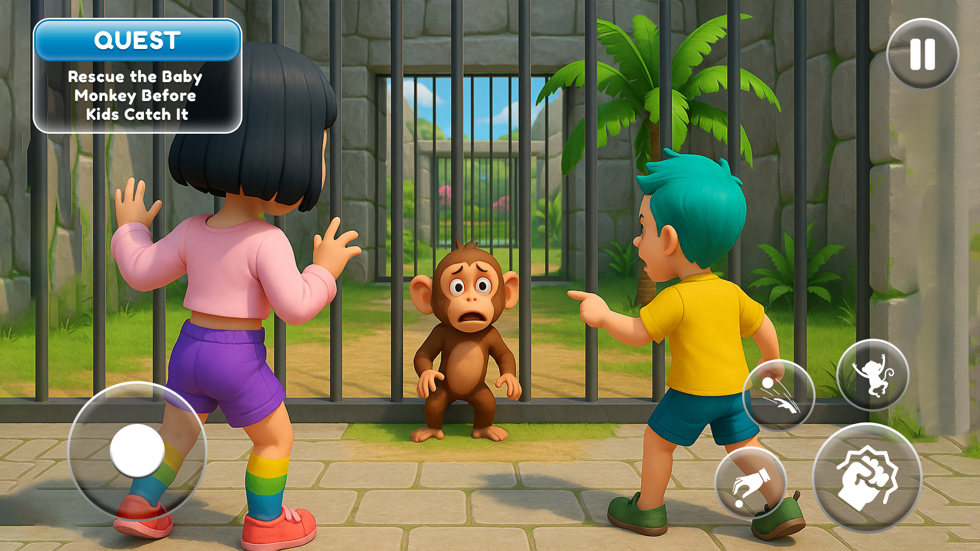 اسکرین شات 2 بازی I'M Naughty Monkey Zoo Pranks