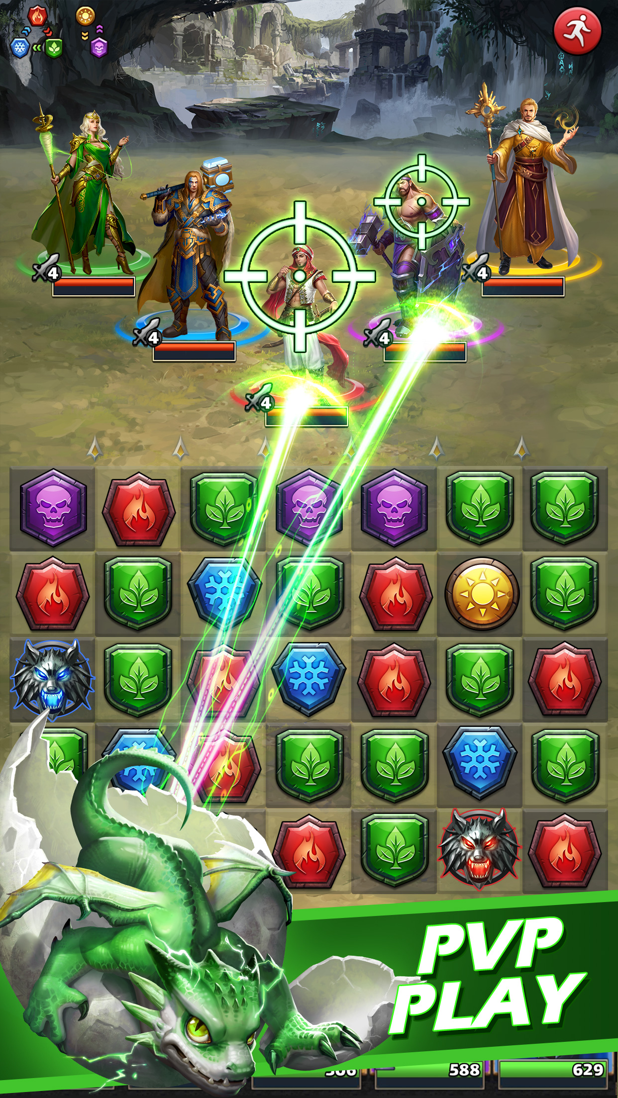 اسکرین شات 3 بازی MythWars & Puzzles: RPG Match3