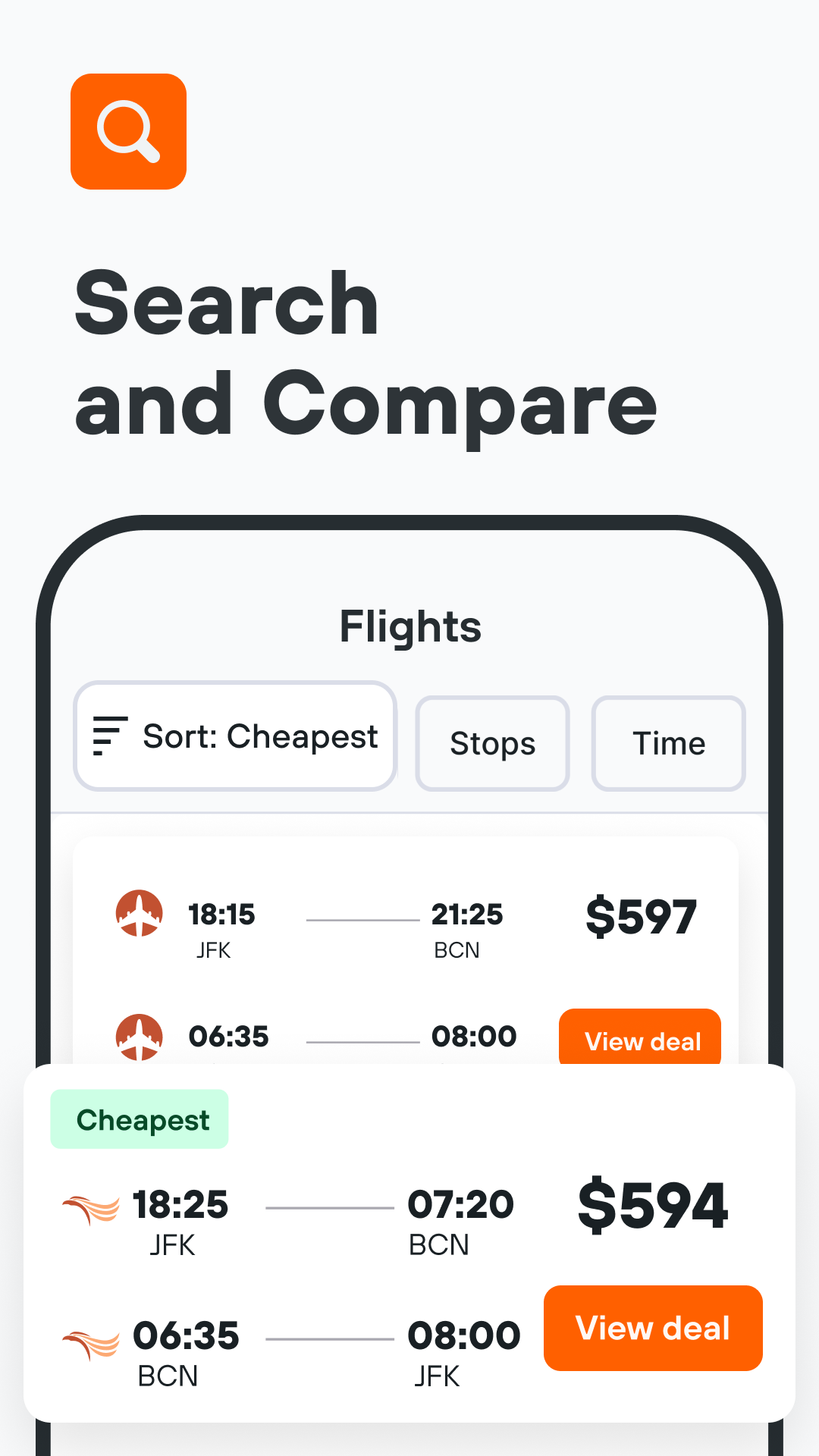 اسکرین شات 3 برنامه KAYAK: Flights, Hotels & Cars