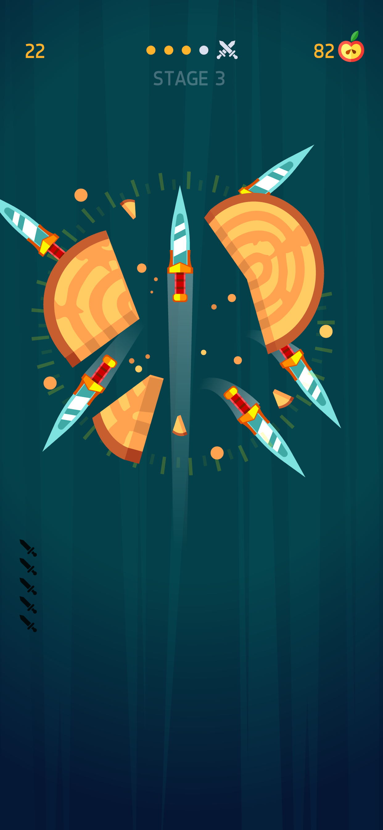 اسکرین شات 1 بازی knife hit (نایف هیت)