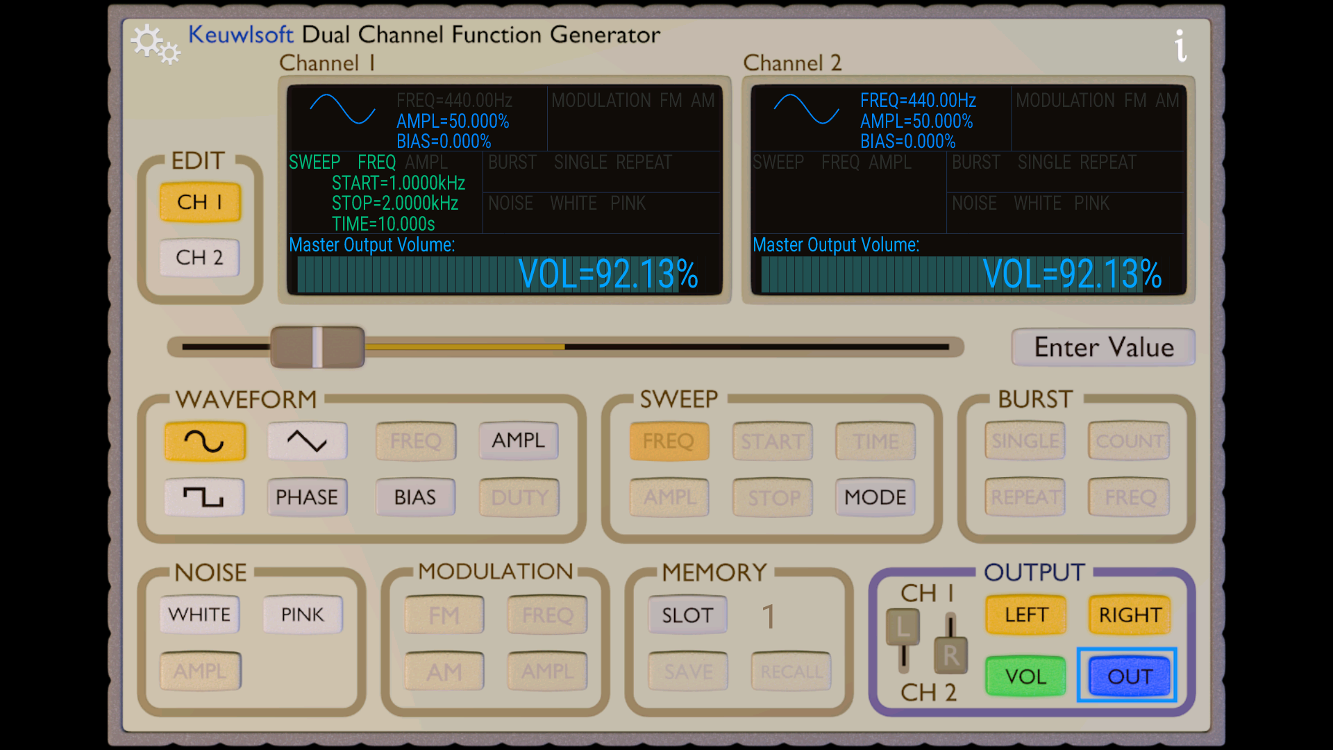 اسکرین شات 1 برنامه Function Generator