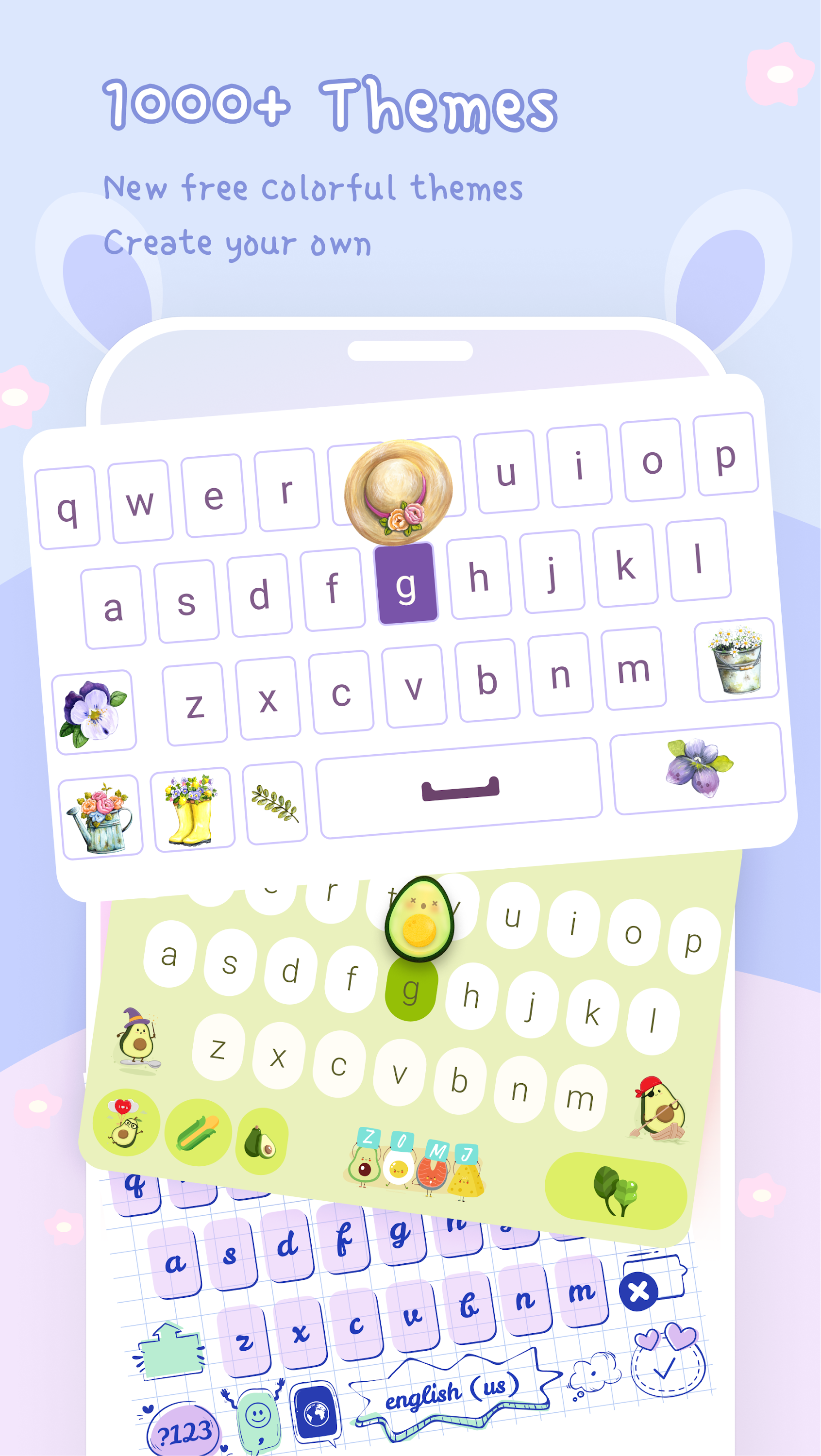 اسکرین شات 2 برنامه Emoji Keyboard & Fonts: Zomj