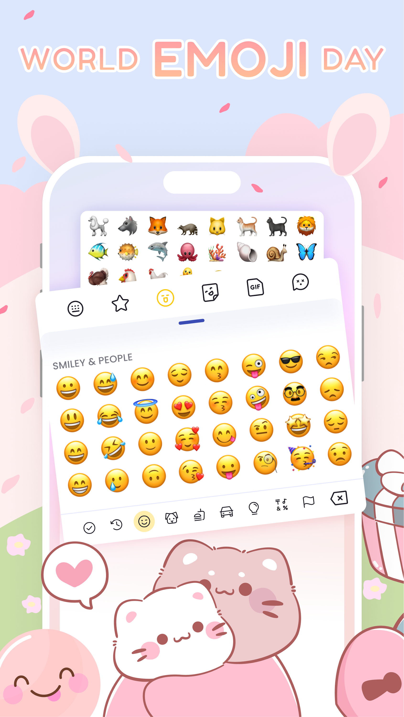 اسکرین شات 1 برنامه Emoji Keyboard & Fonts: Zomj
