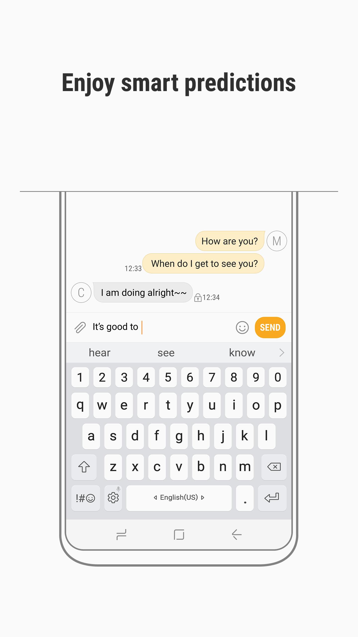 اسکرین شات 1 برنامه Samsung Keyboard 2022 - Emoji