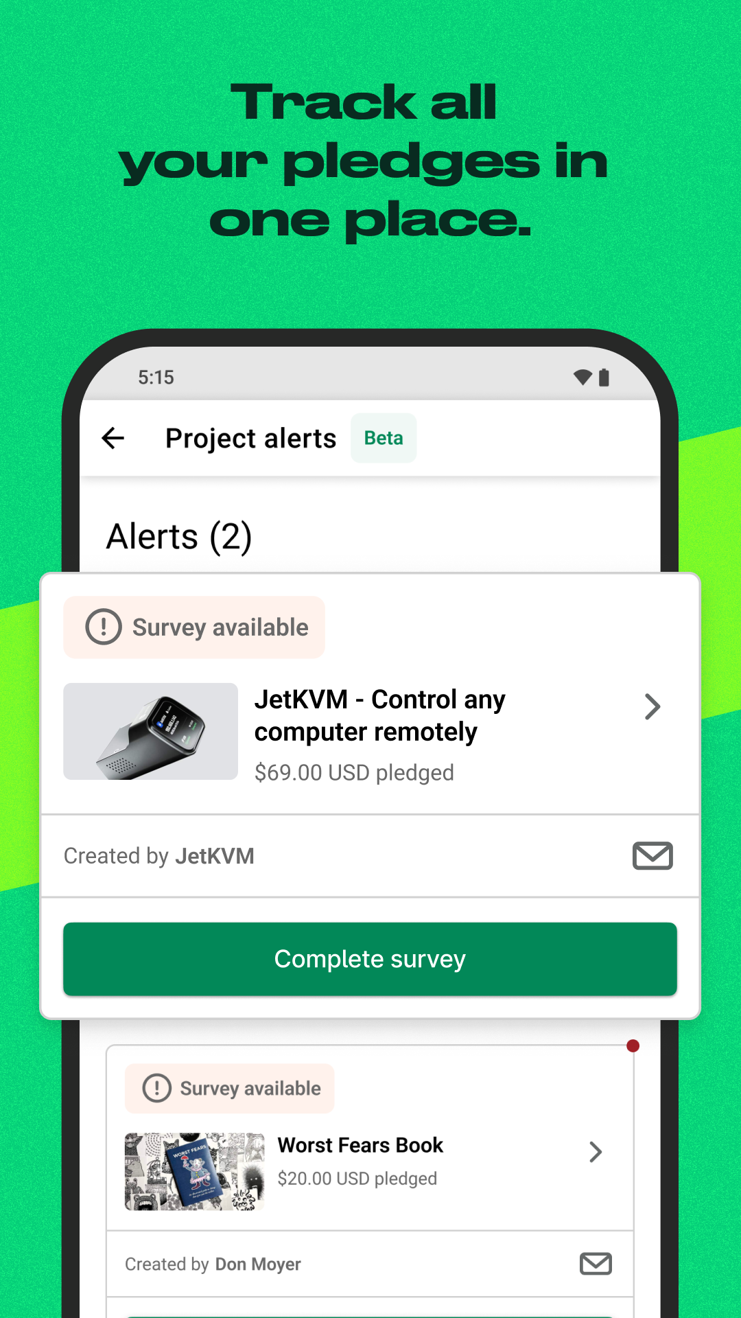 اسکرین شات 4 برنامه Kickstarter