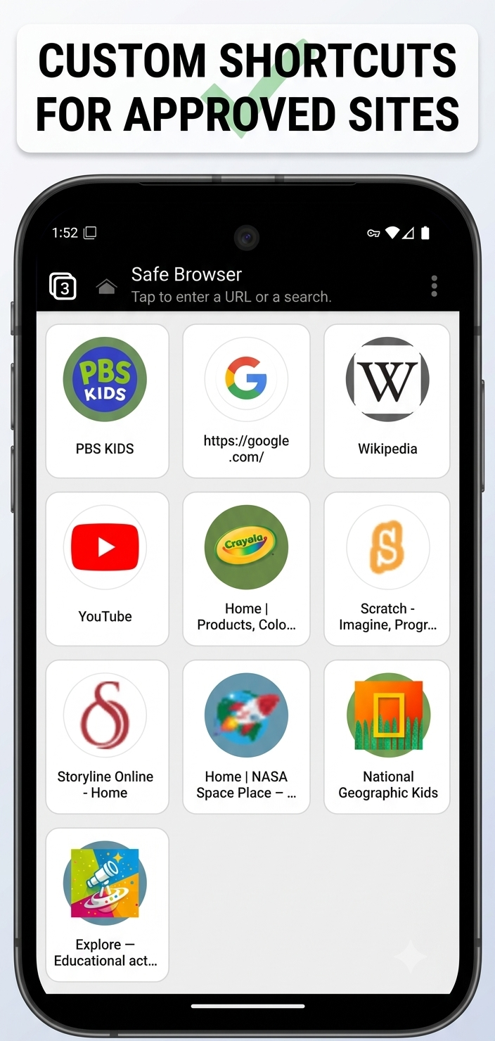 اسکرین شات 1 برنامه Safe Browser – Web Filter
