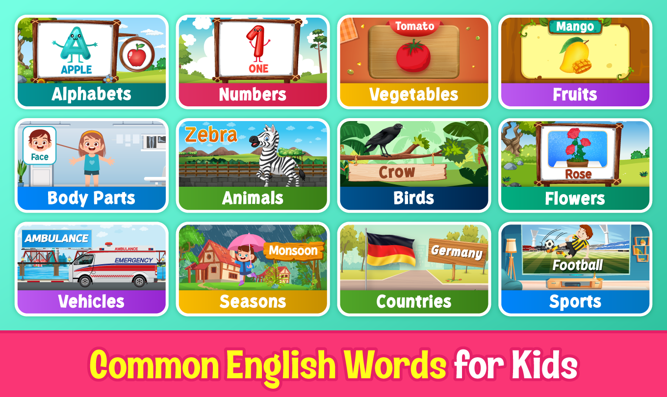 اسکرین شات 1 بازی Kids English Learning Games