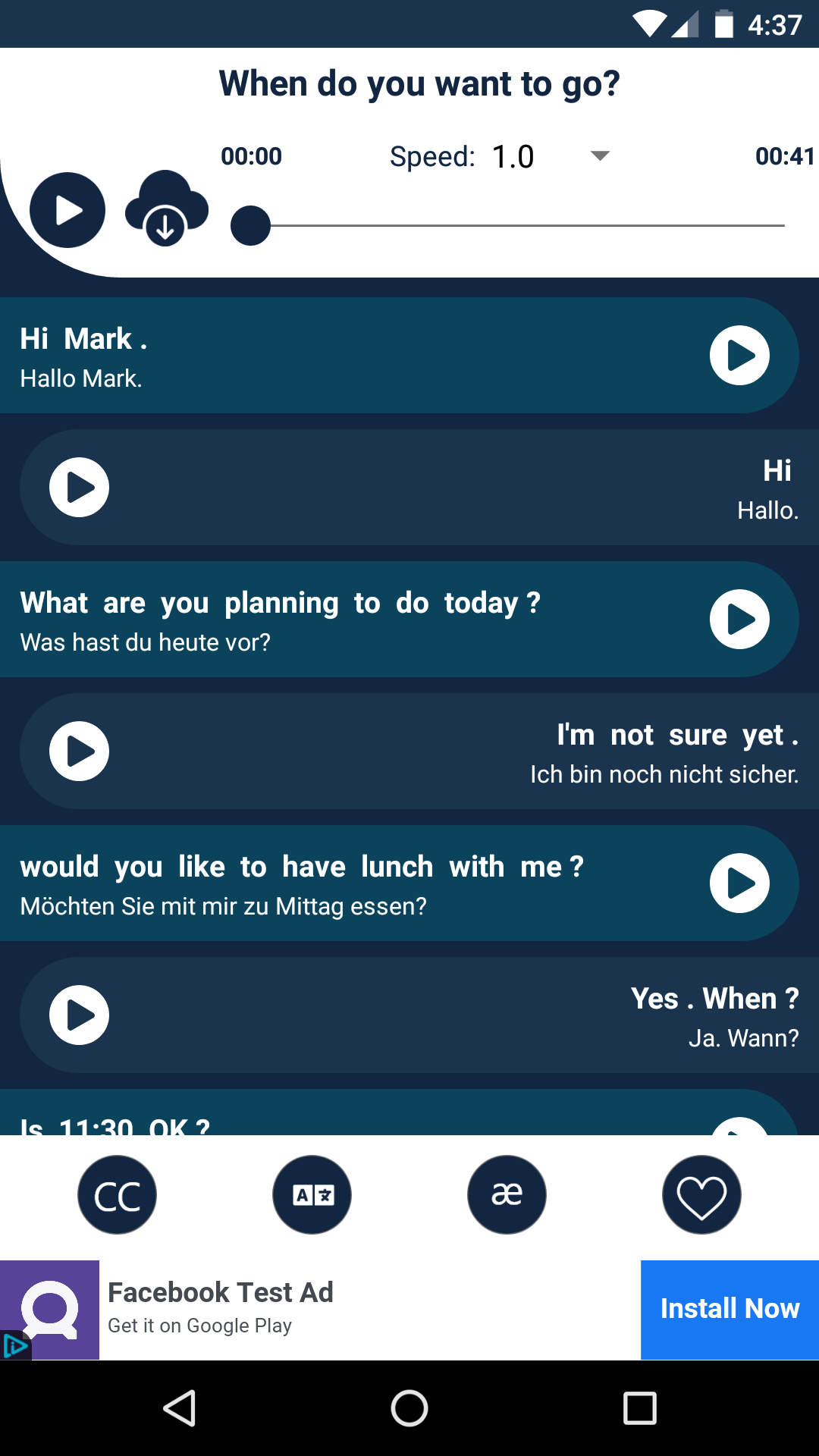 اسکرین شات 6 برنامه Learn English Listening Daily