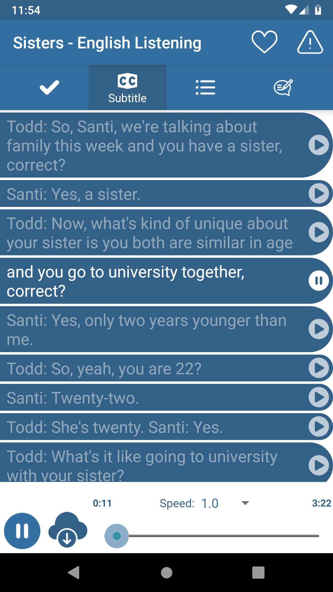 اسکرین شات 2 برنامه Listen English Daily Practice
