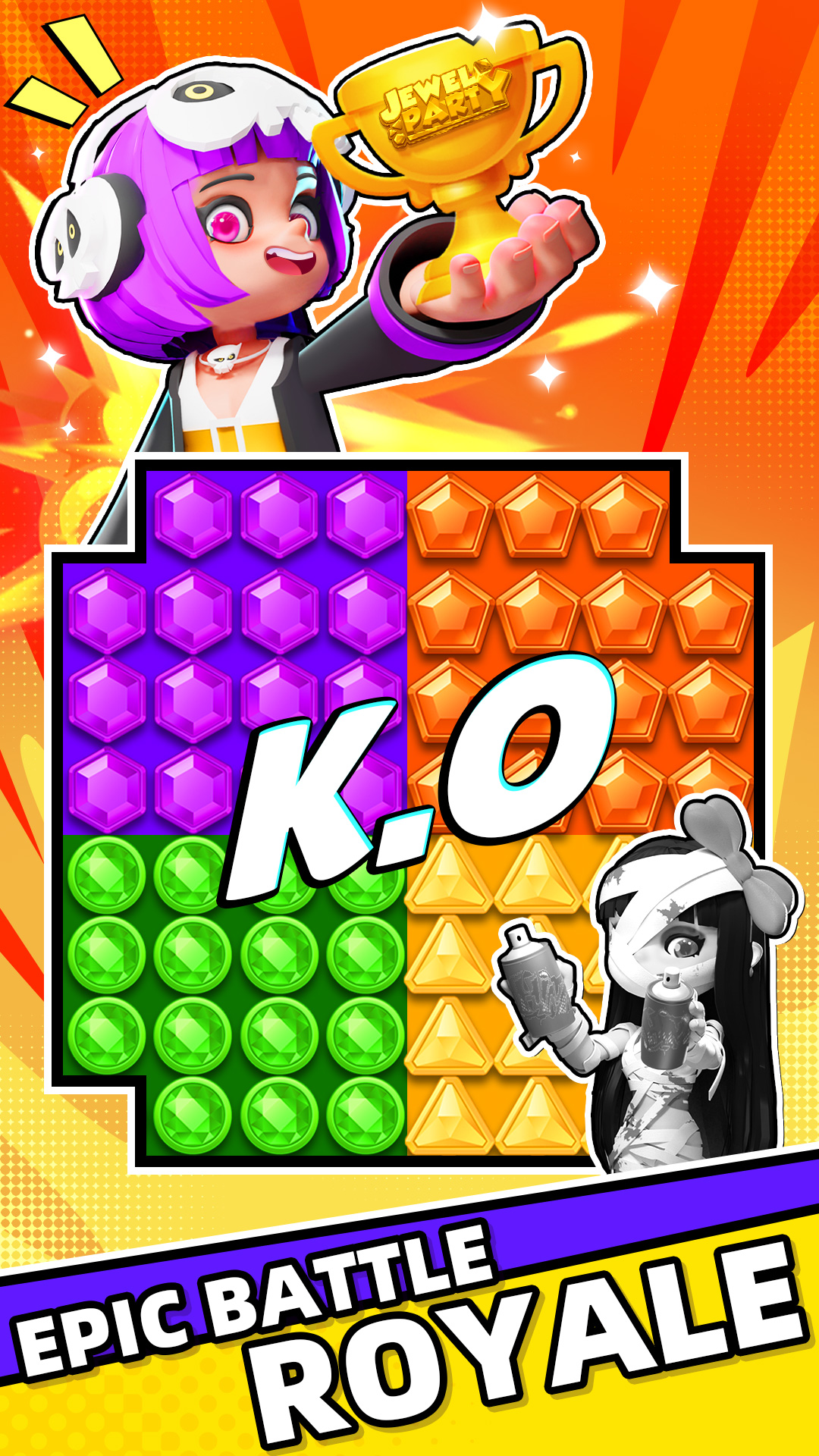 اسکرین شات 4 بازی Jewel Party: Match 3 PVP