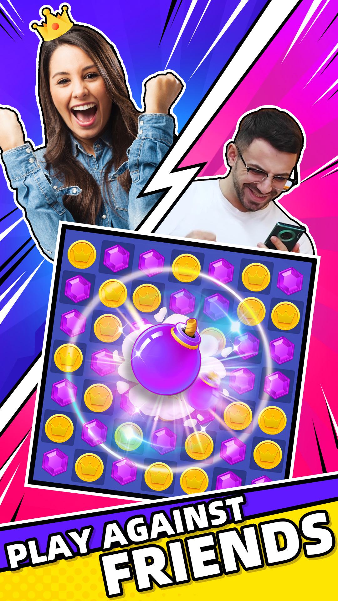 اسکرین شات 2 بازی Jewel Party: Match 3 PVP