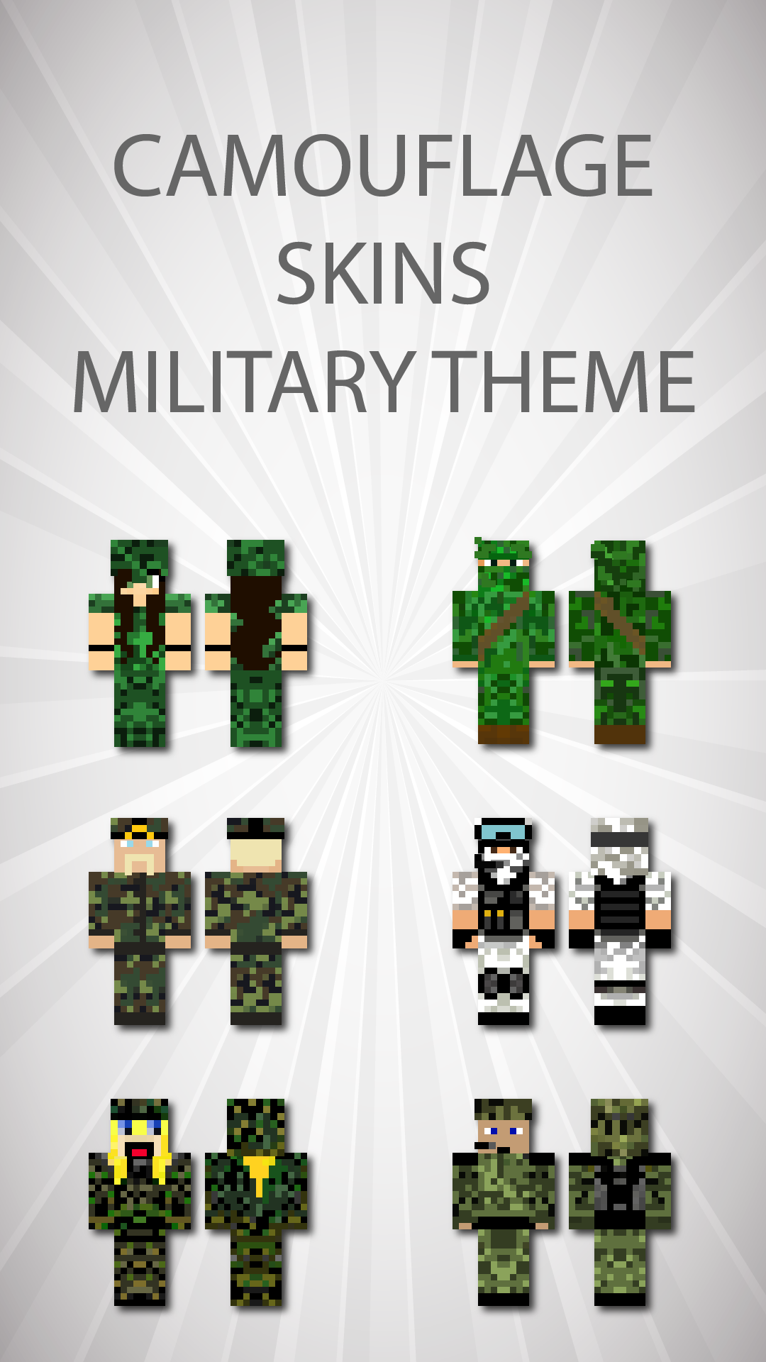 اسکرین شات 3 برنامه Camouflage Skins for Minecraft