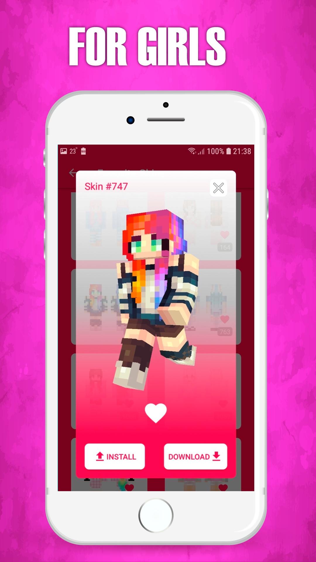 اسکرین شات 2 برنامه Girls Skins for Minecraft