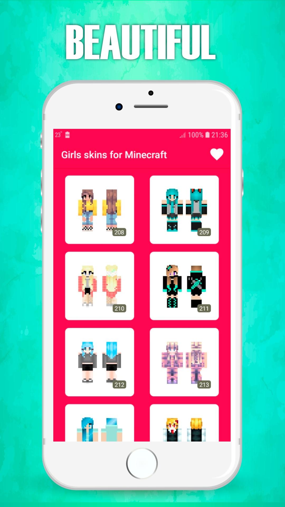 اسکرین شات 5 برنامه Girls Skins for Minecraft