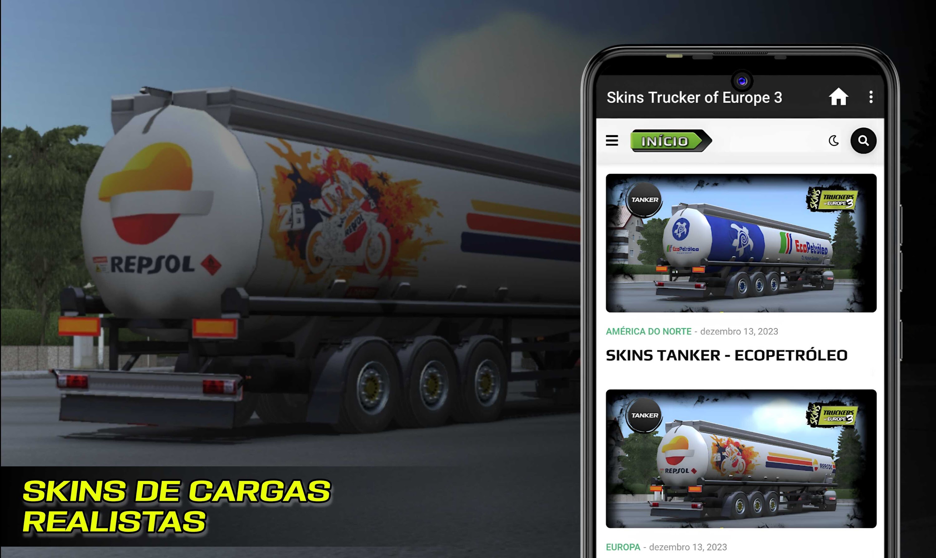 اسکرین شات 4 برنامه Skins Truckers Of Europe 3