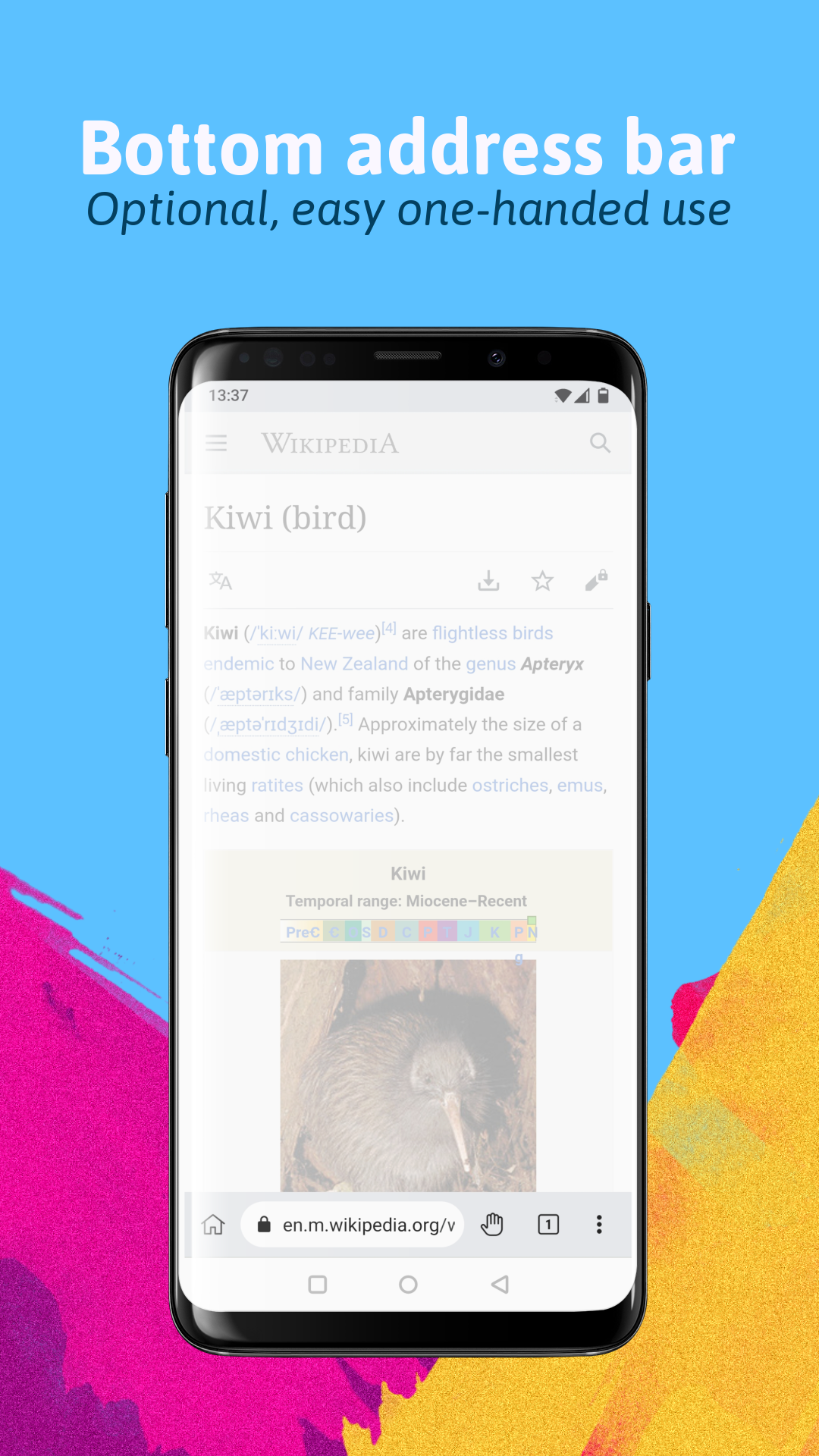 اسکرین شات 1 برنامه Kiwi Browser - Fast & Quiet
