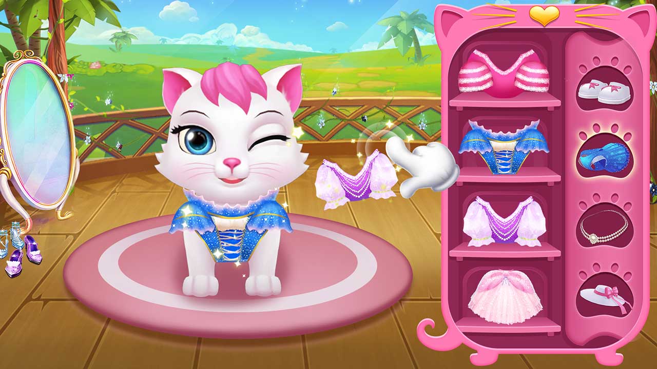 اسکرین شات 2 بازی Cute Kitten - 3D Virtual Pet