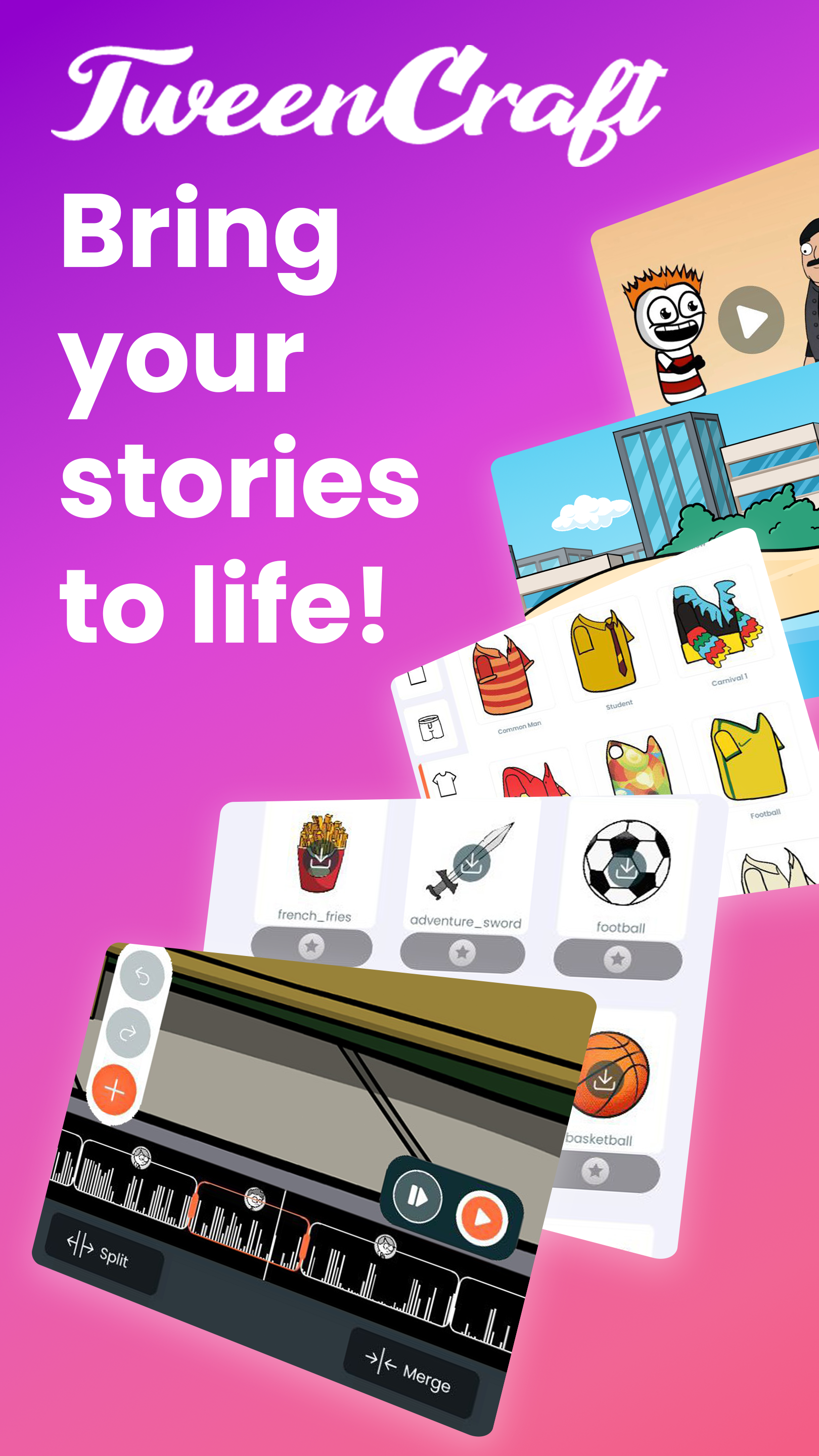 اسکرین شات 1 برنامه TweenCraft Cartoon Video Maker