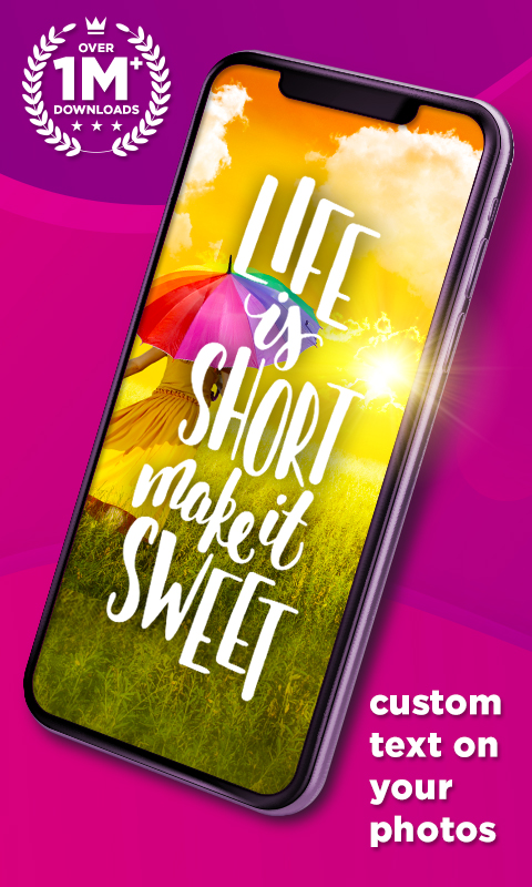اسکرین شات 1 برنامه Text Over Photo