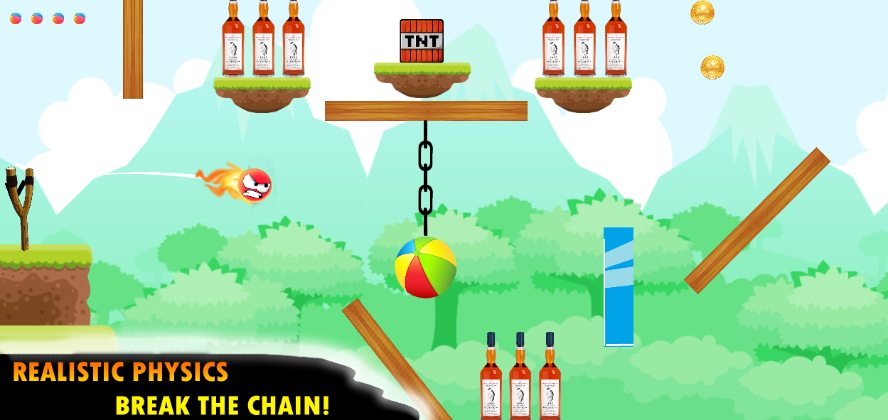 اسکرین شات 2 بازی Knock Down Bottles :slingshot