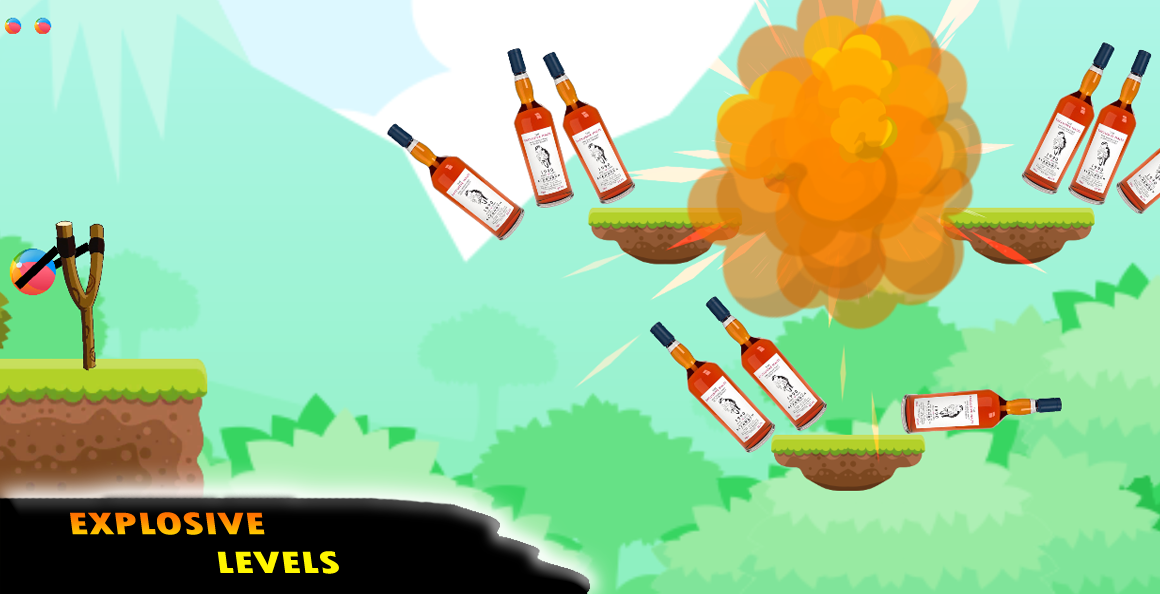 اسکرین شات 3 بازی Knock Down Bottles: Slingshot