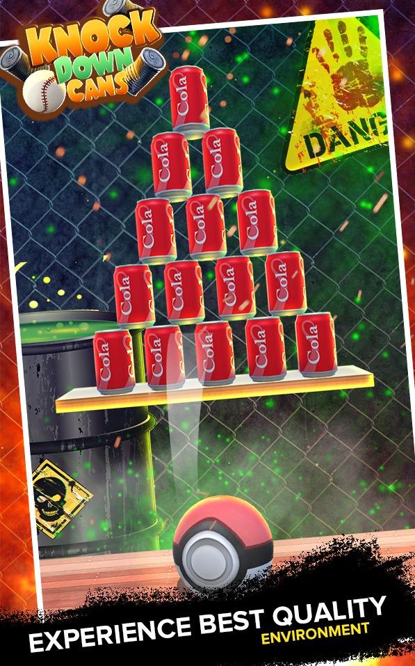 اسکرین شات 4 بازی Knock Down Cans : hit cans