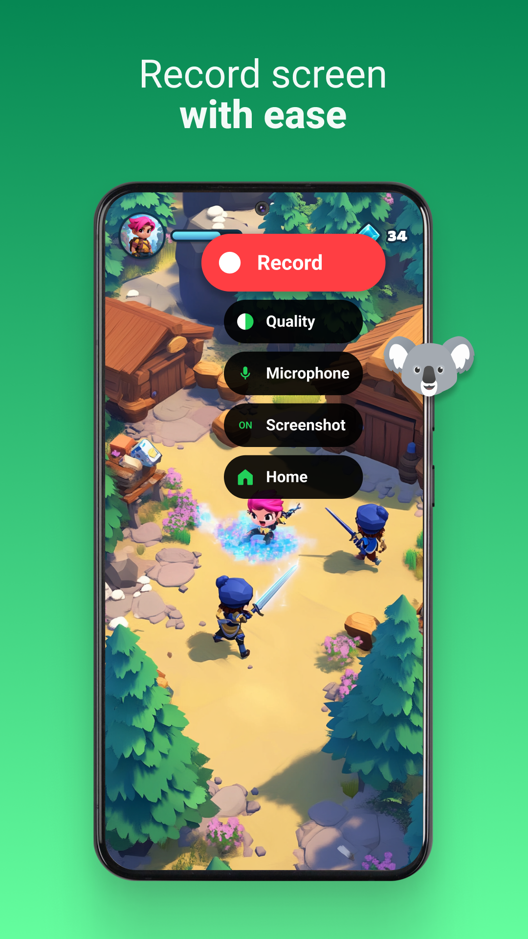 اسکرین شات 2 برنامه Koala Screen Recorder