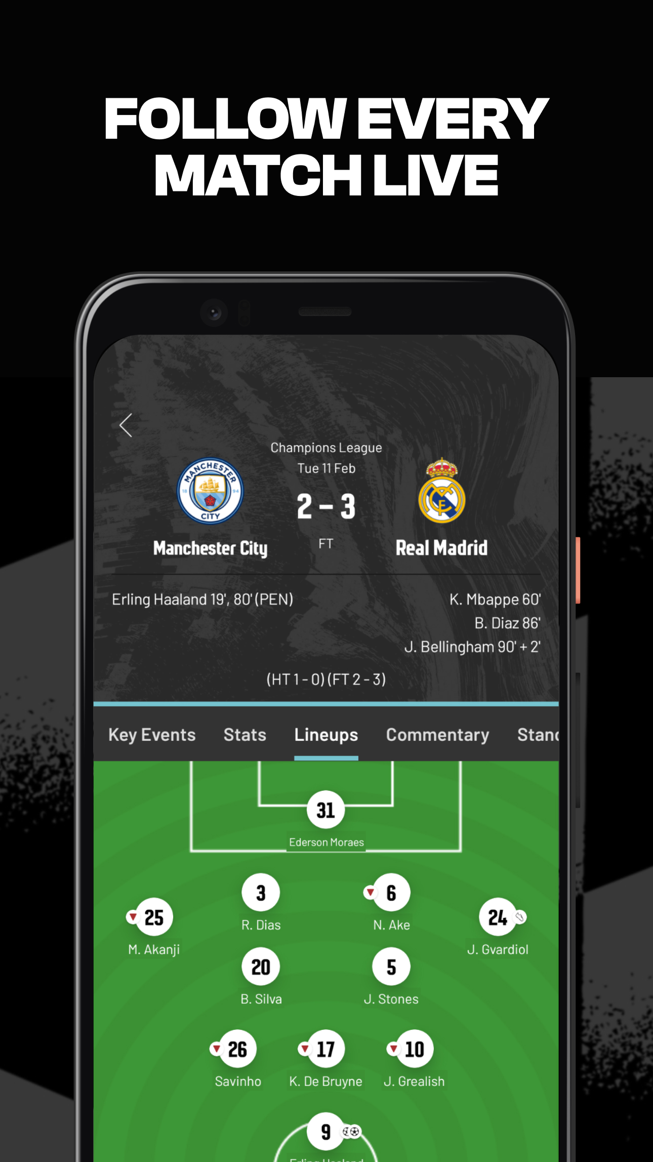 اسکرین شات 1 برنامه GOAL Live Scores