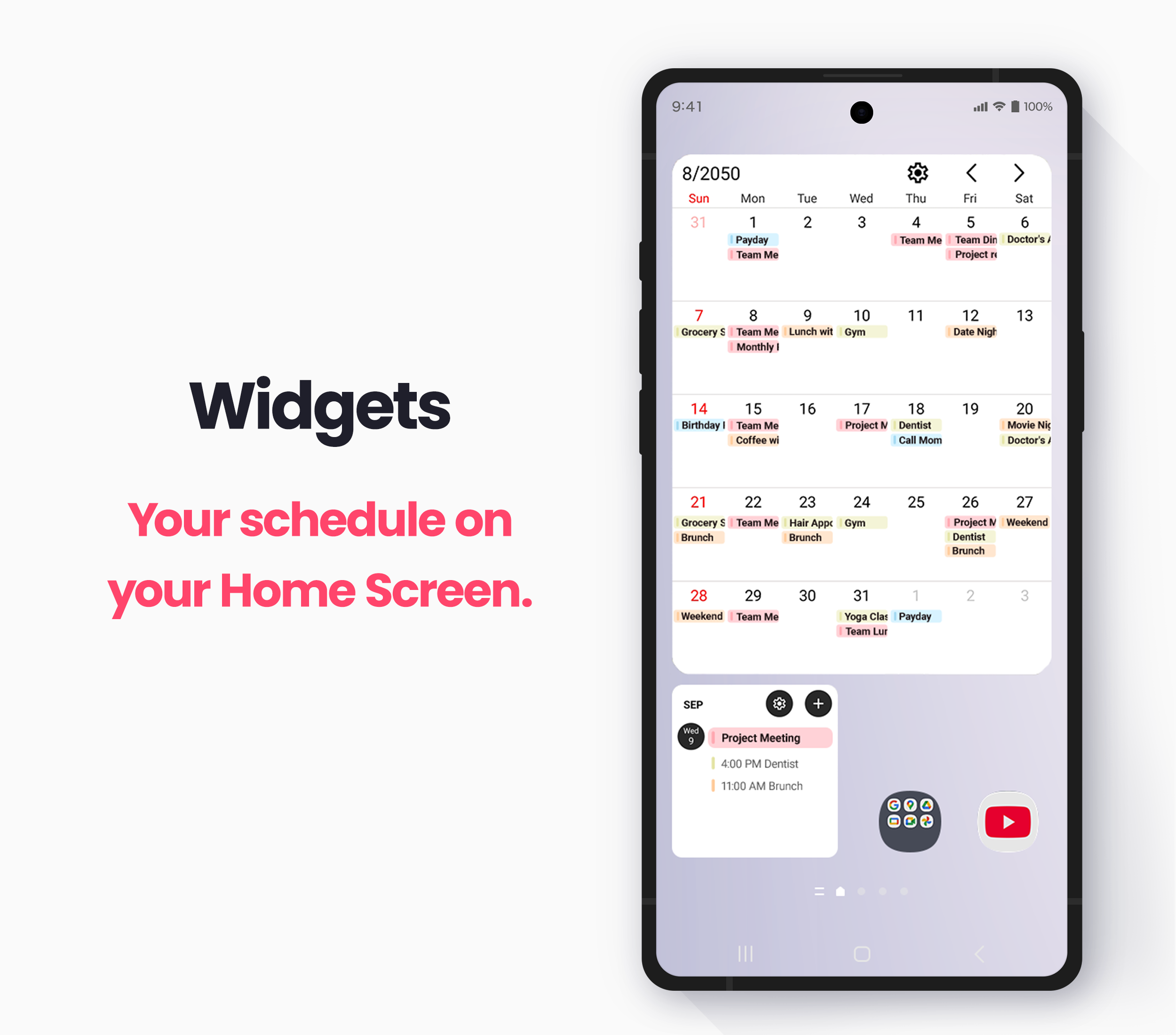 اسکرین شات 5 برنامه My Calendar - Simple Planner