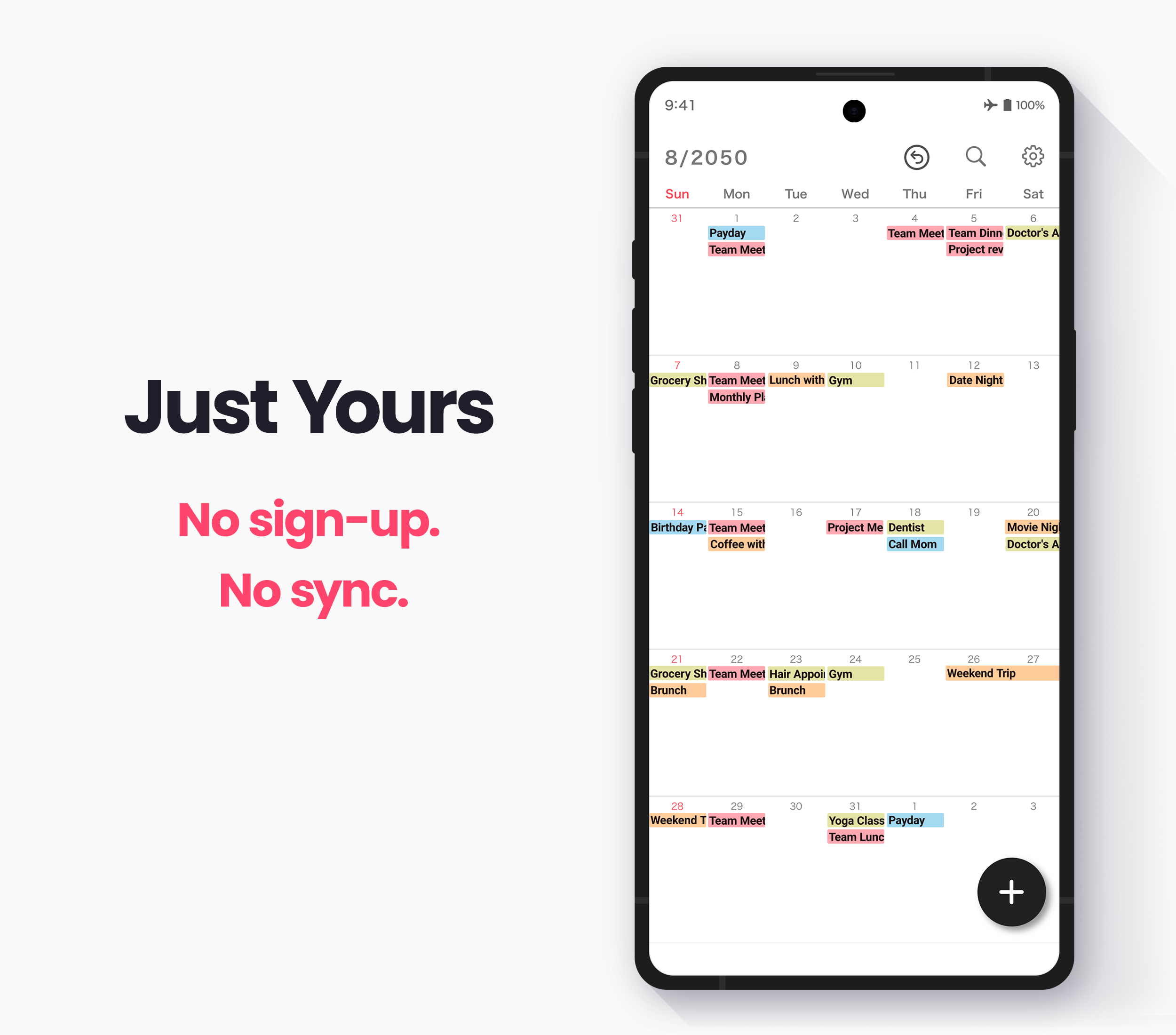 اسکرین شات 2 برنامه My Calendar - Simple Planner