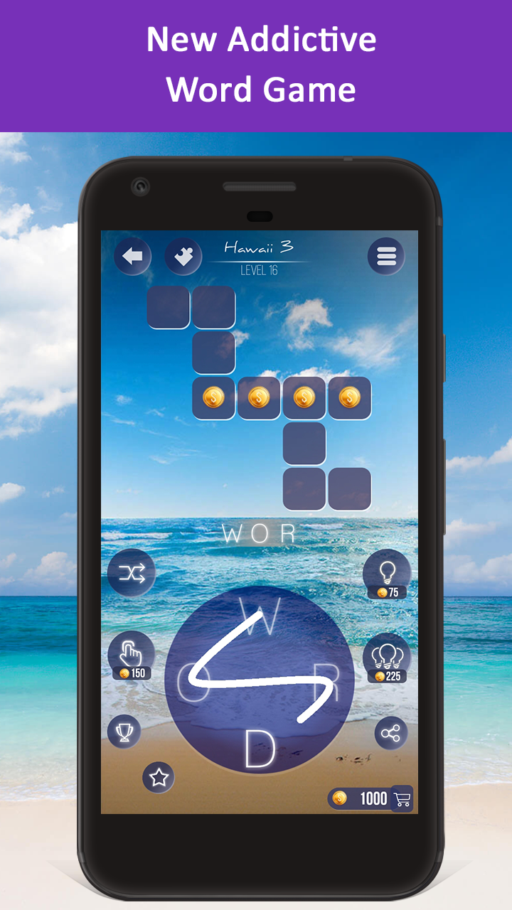 اسکرین شات 1 بازی Word Beach: Word Search Games