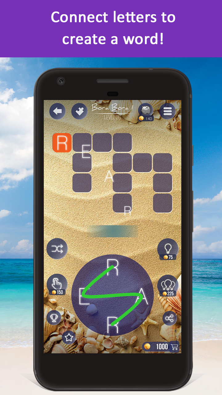اسکرین شات 2 بازی Word Beach: Word Search Games