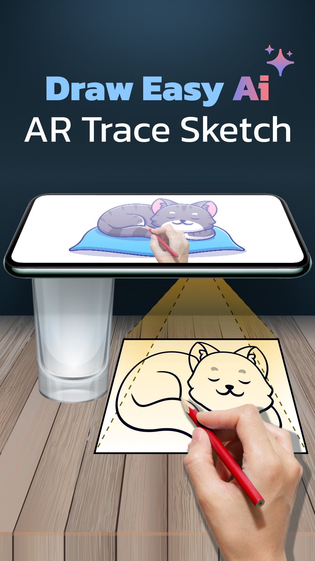 اسکرین شات 1 برنامه Draw Easy AI: AR Trace Sketch