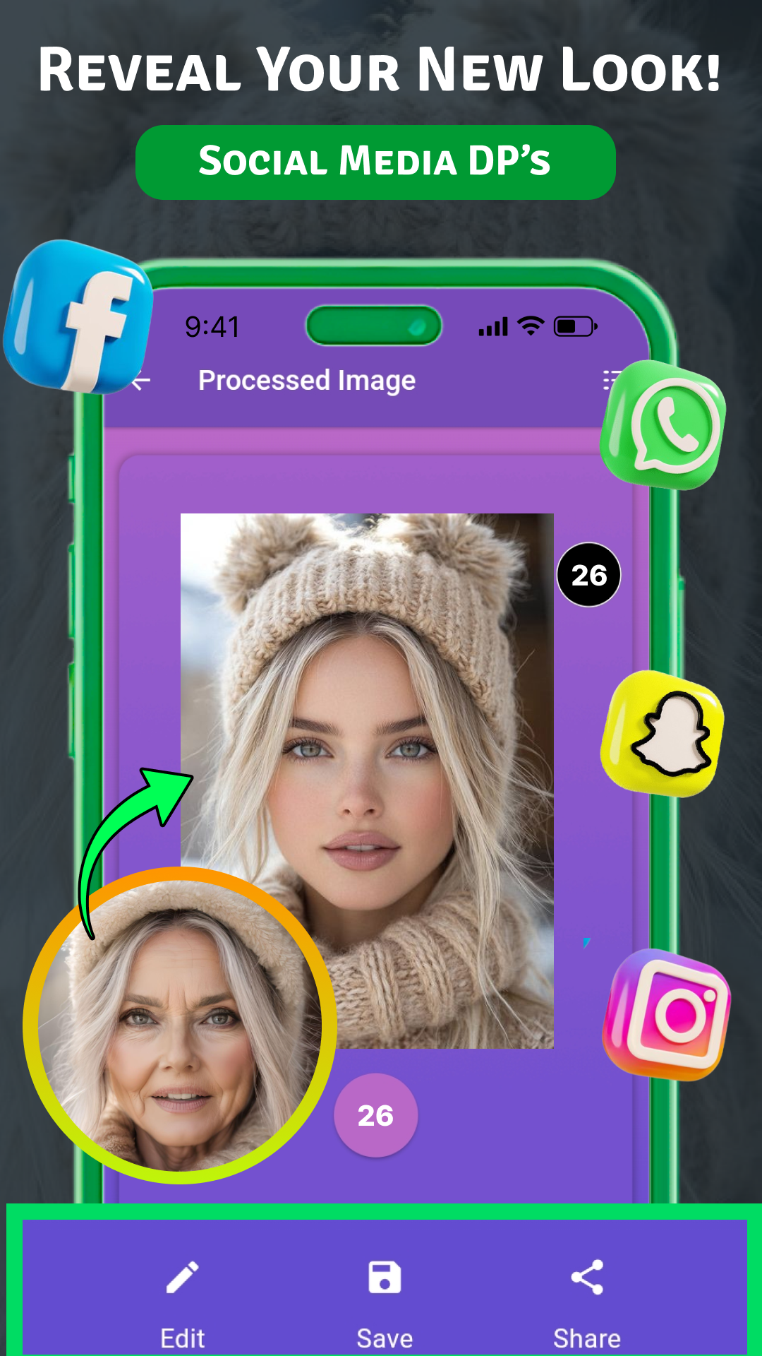 اسکرین شات 8 برنامه AI Time Machine for Face Age