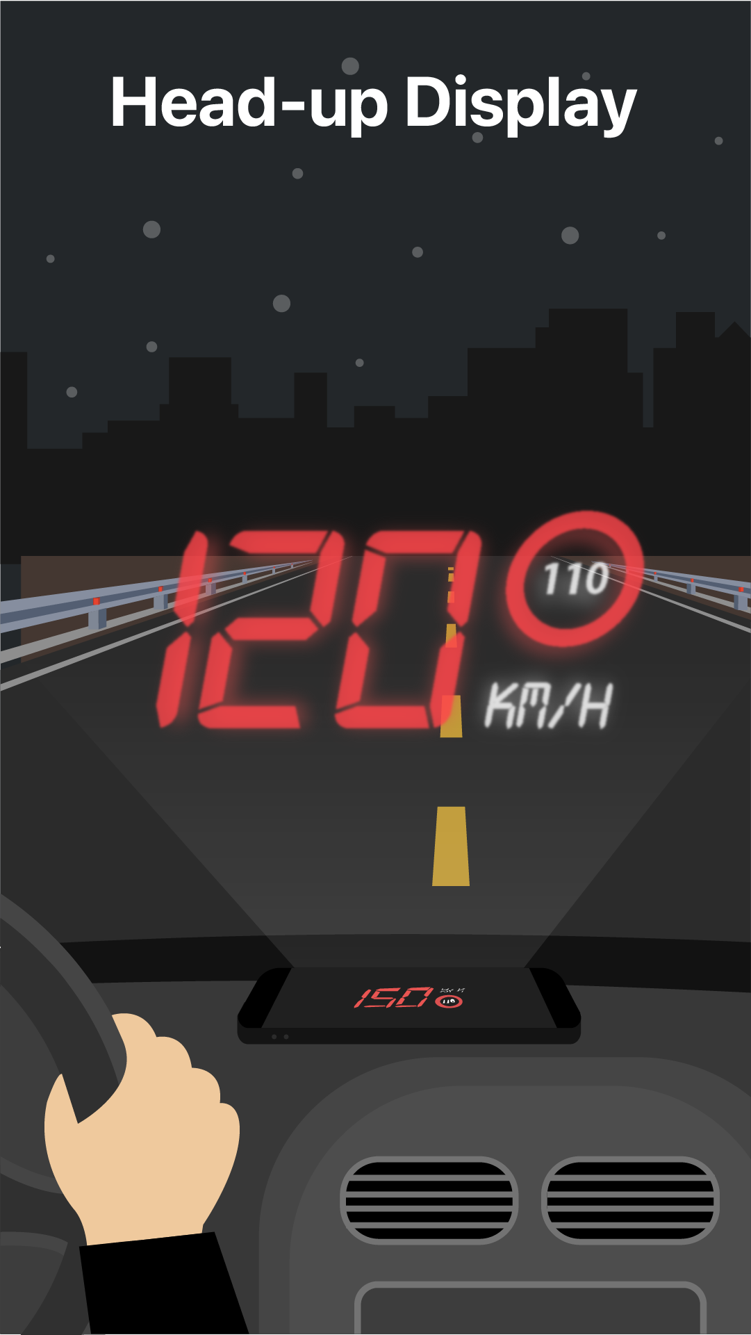 اسکرین شات 4 برنامه GPS Speedometer : Odometer HUD