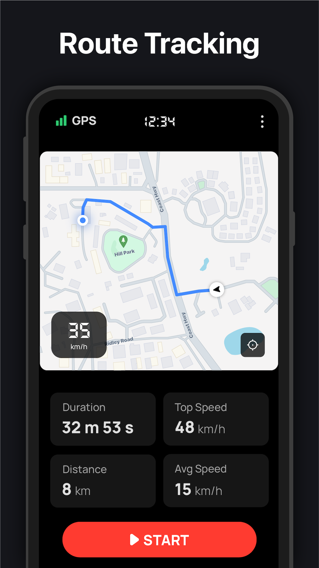 اسکرین شات 3 برنامه GPS Speedometer : Odometer HUD